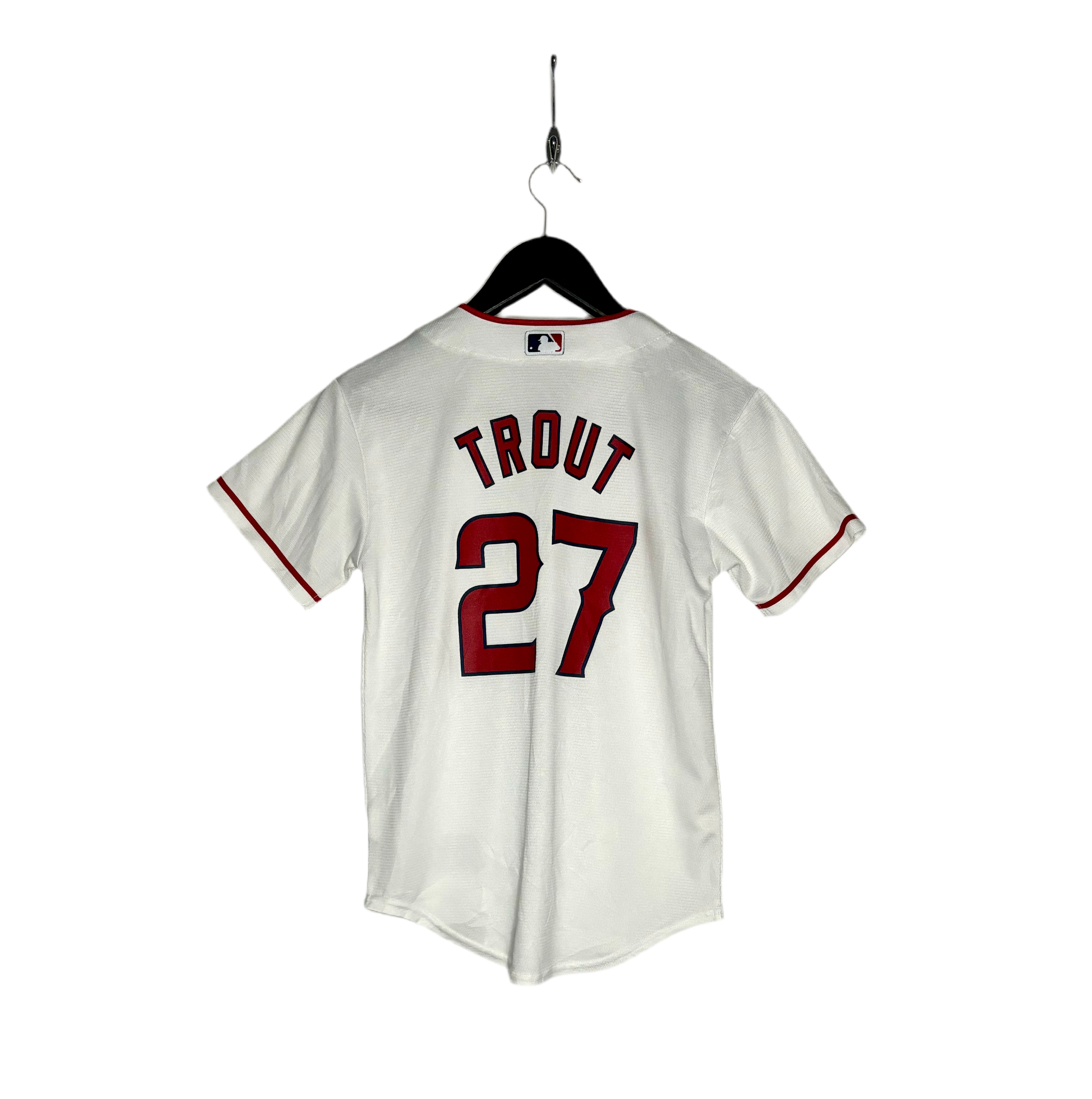 MLB Los Angeles Angels Jersey #21 Mike Trout Weiß Größe M Kinder