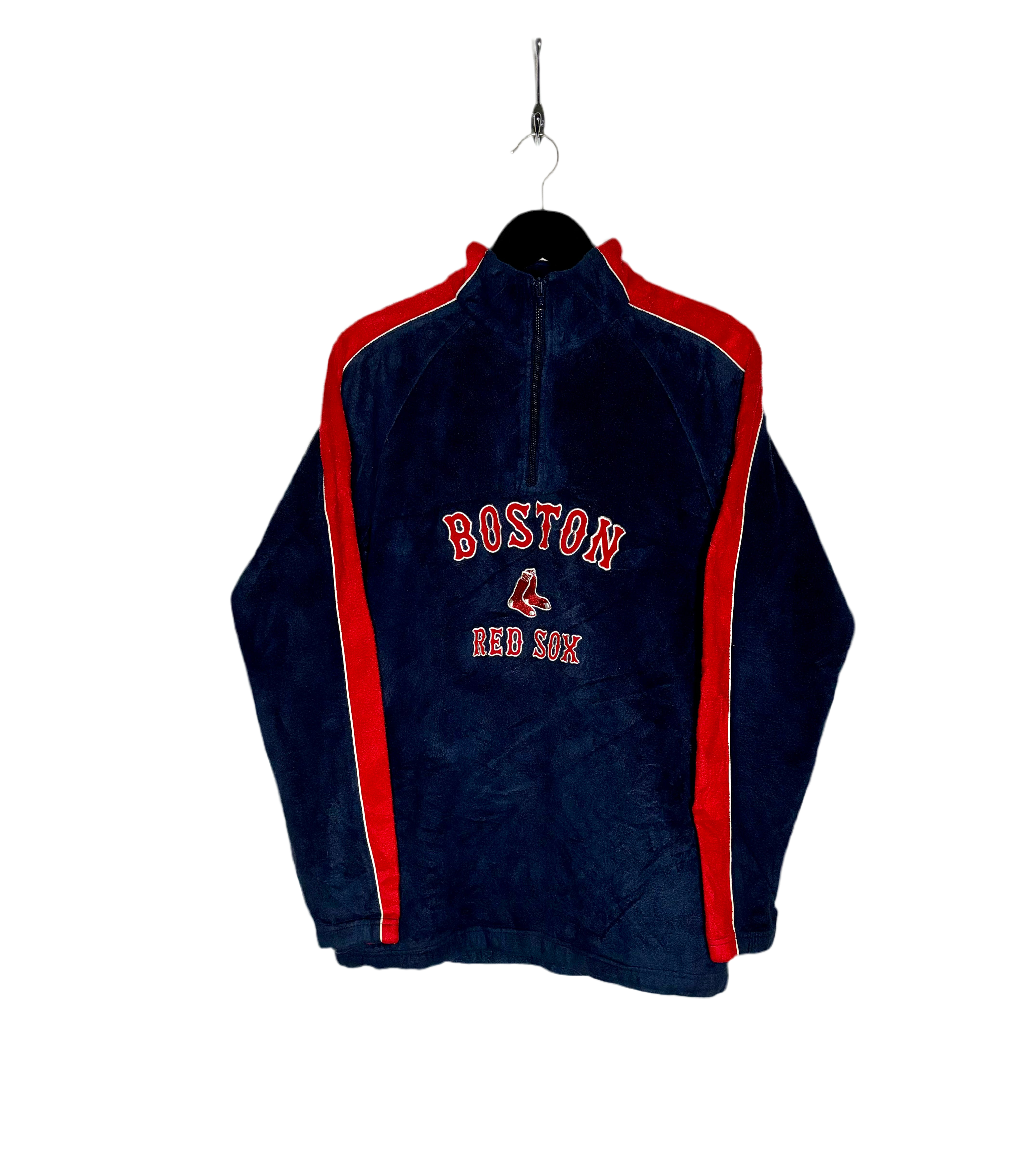 Majestic MLB Boston Red Sox Q-Zip Fleece Sweater Blau Größe M