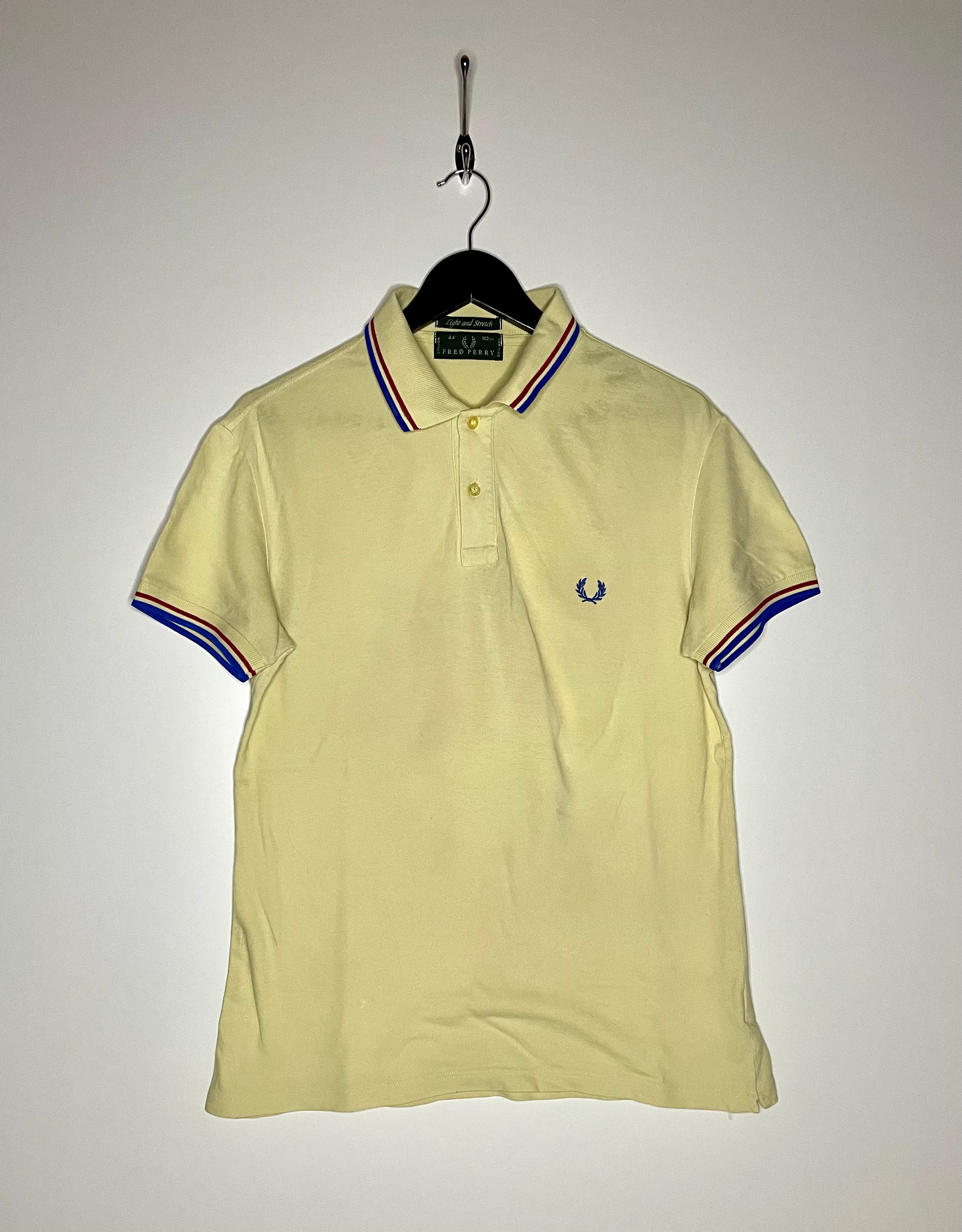 Fred Perry Vintage Polo Shirt Yellow Size M