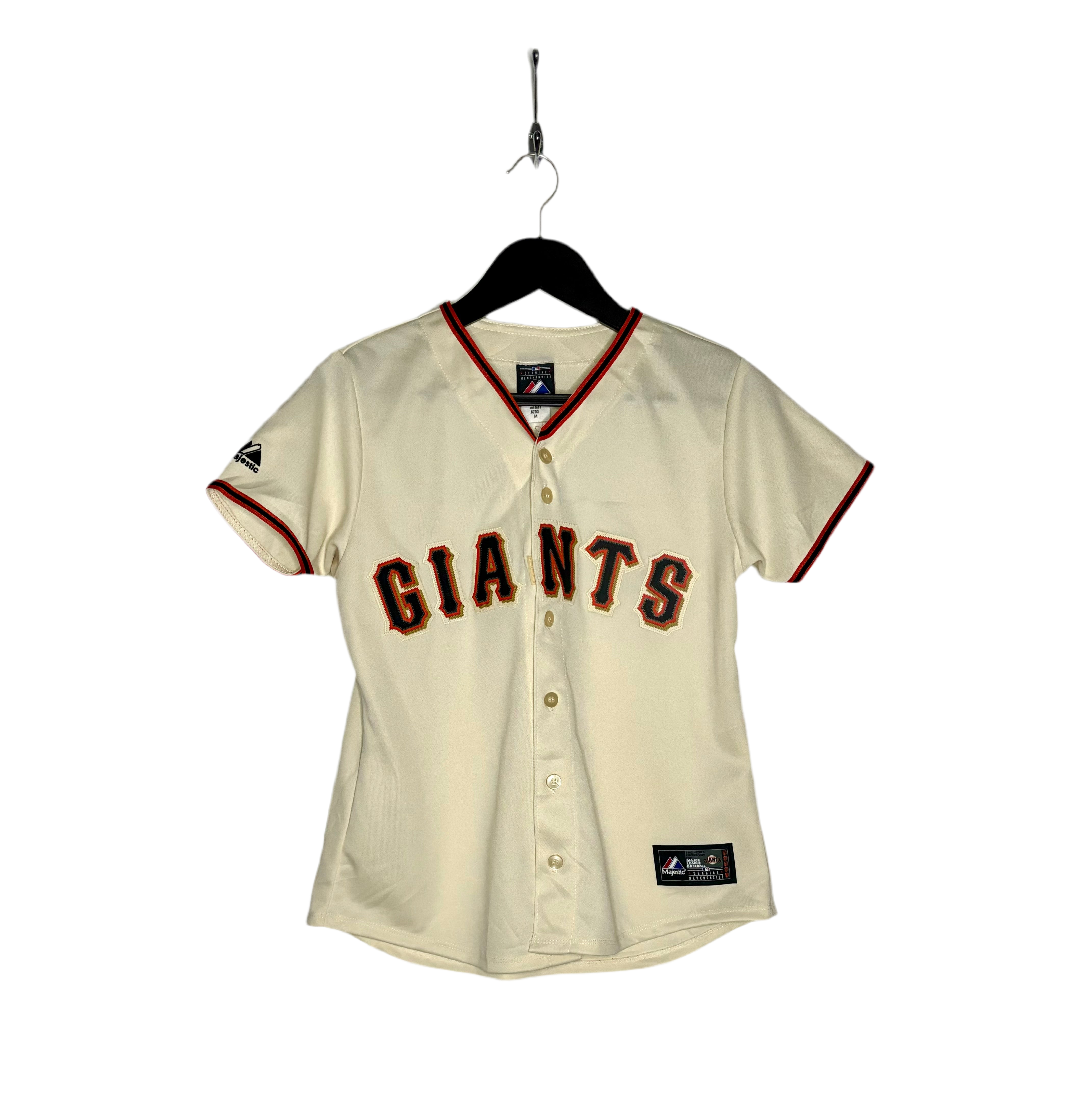 Majestic San Francisco Giants Jersey #28 Buster Posey Beige Größe M