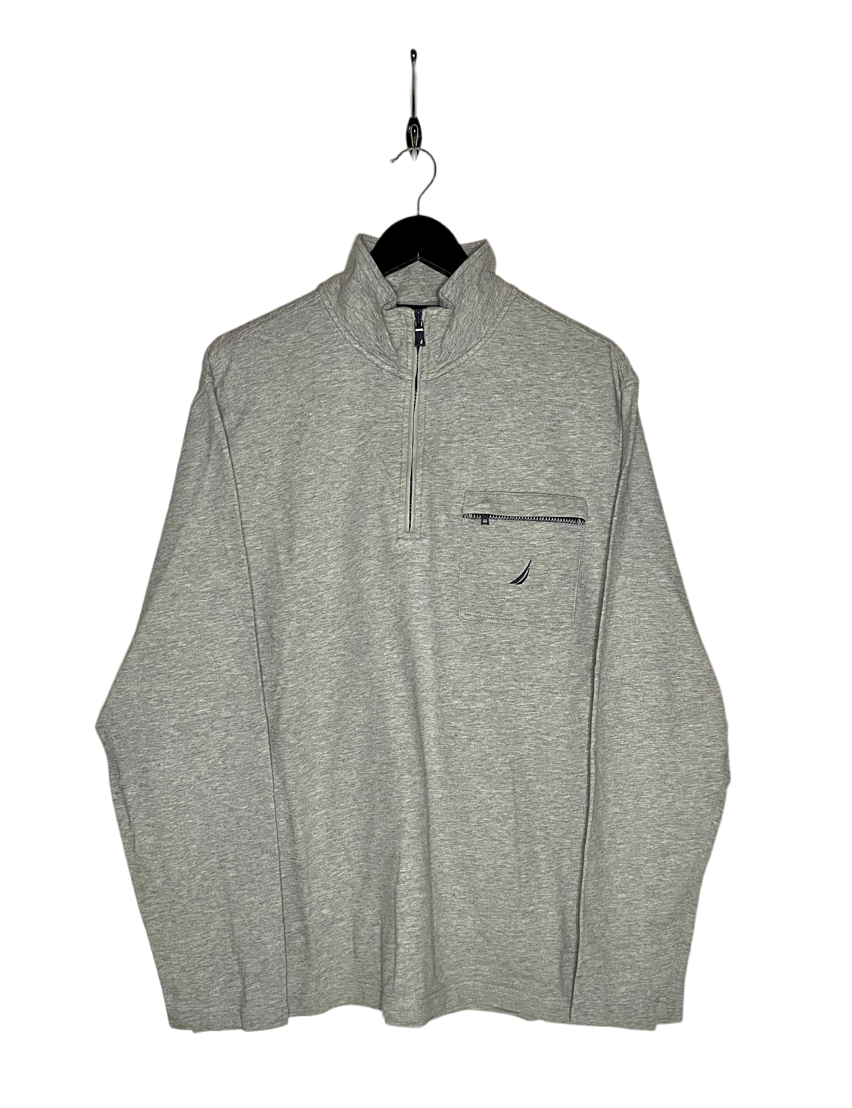 Nautica Q-Zip Sweater Gray Size L