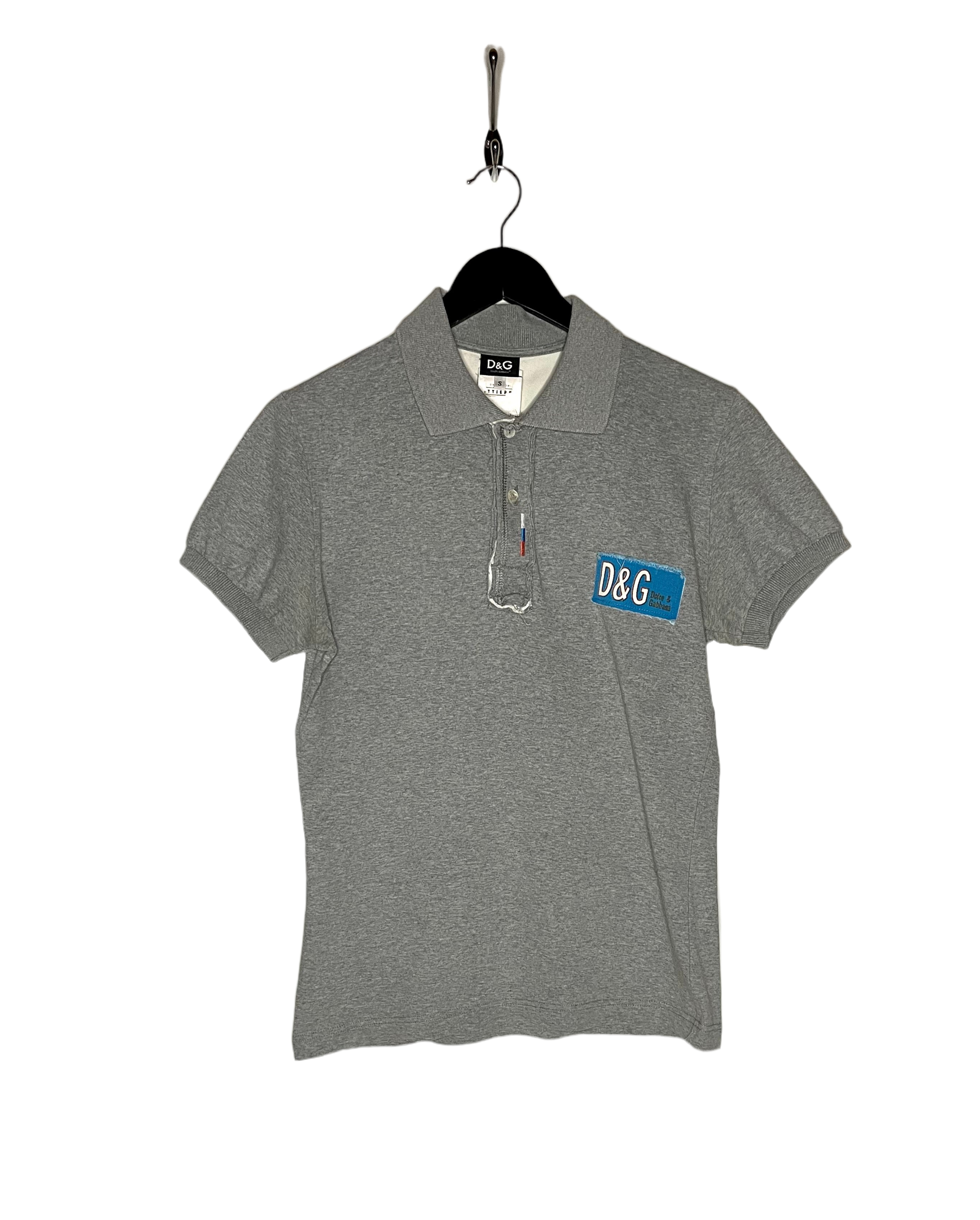 Dolce &amp; Gabbana Polo Vintage Gris Talla S 