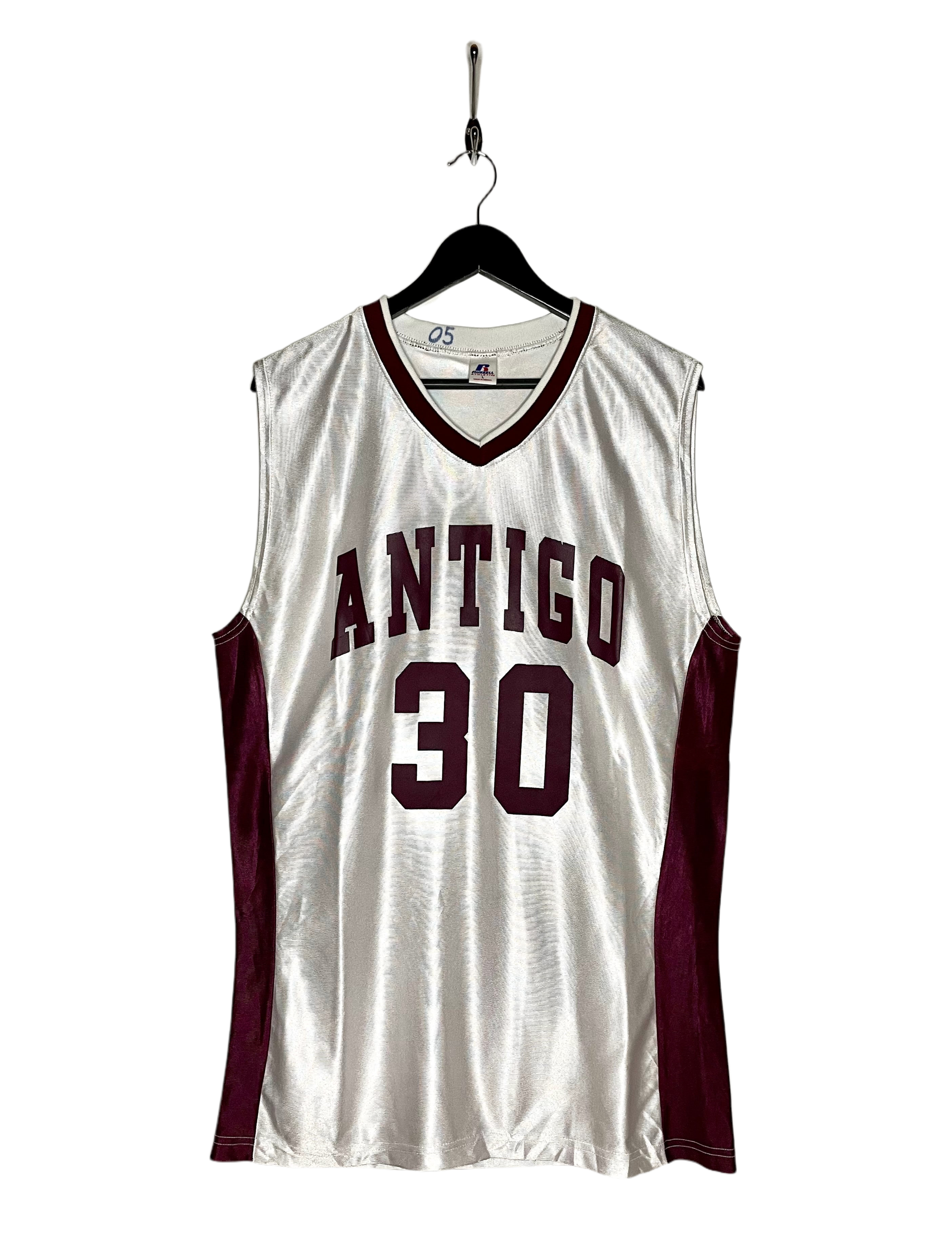 Fussel Athletic Basketball Jersey Antigo #30 Weiß/Rot Größe L