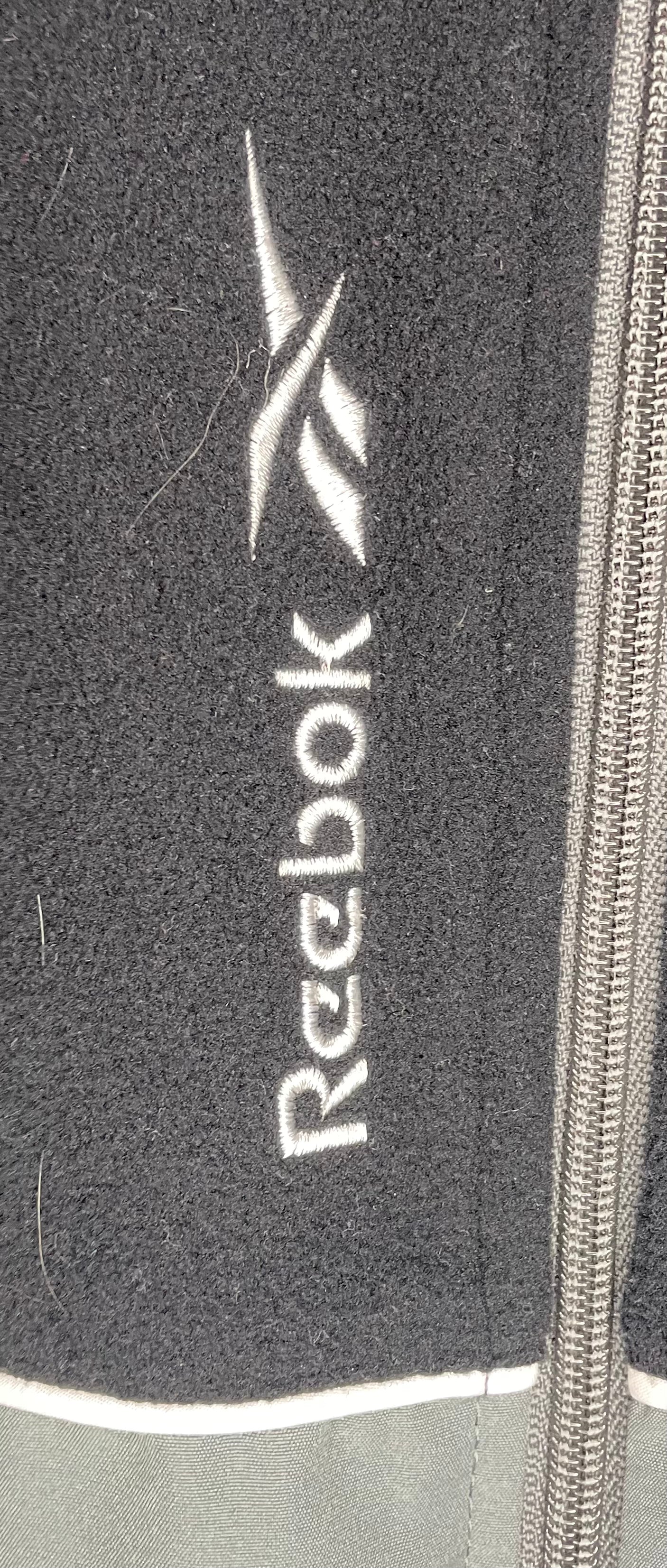 Reebok Vintage Trainingsjacke Fleece Grau/Schwarz Größe XXL