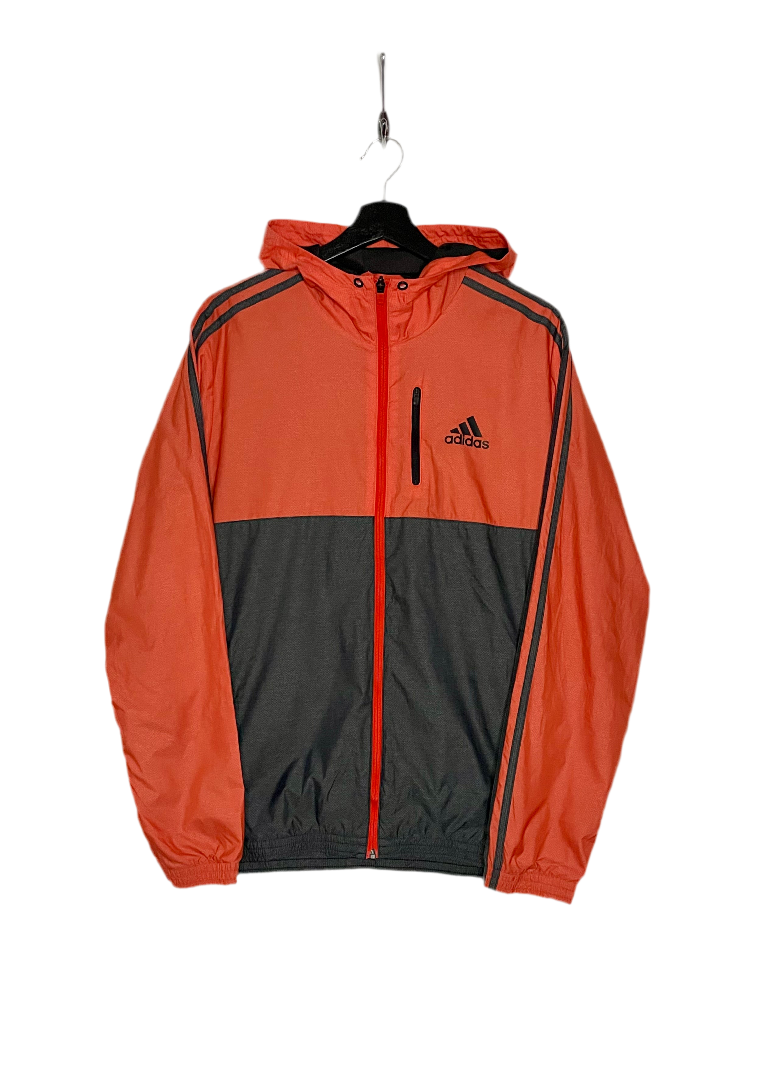 Adidas Laufjacke Orange/Grau Größe M
