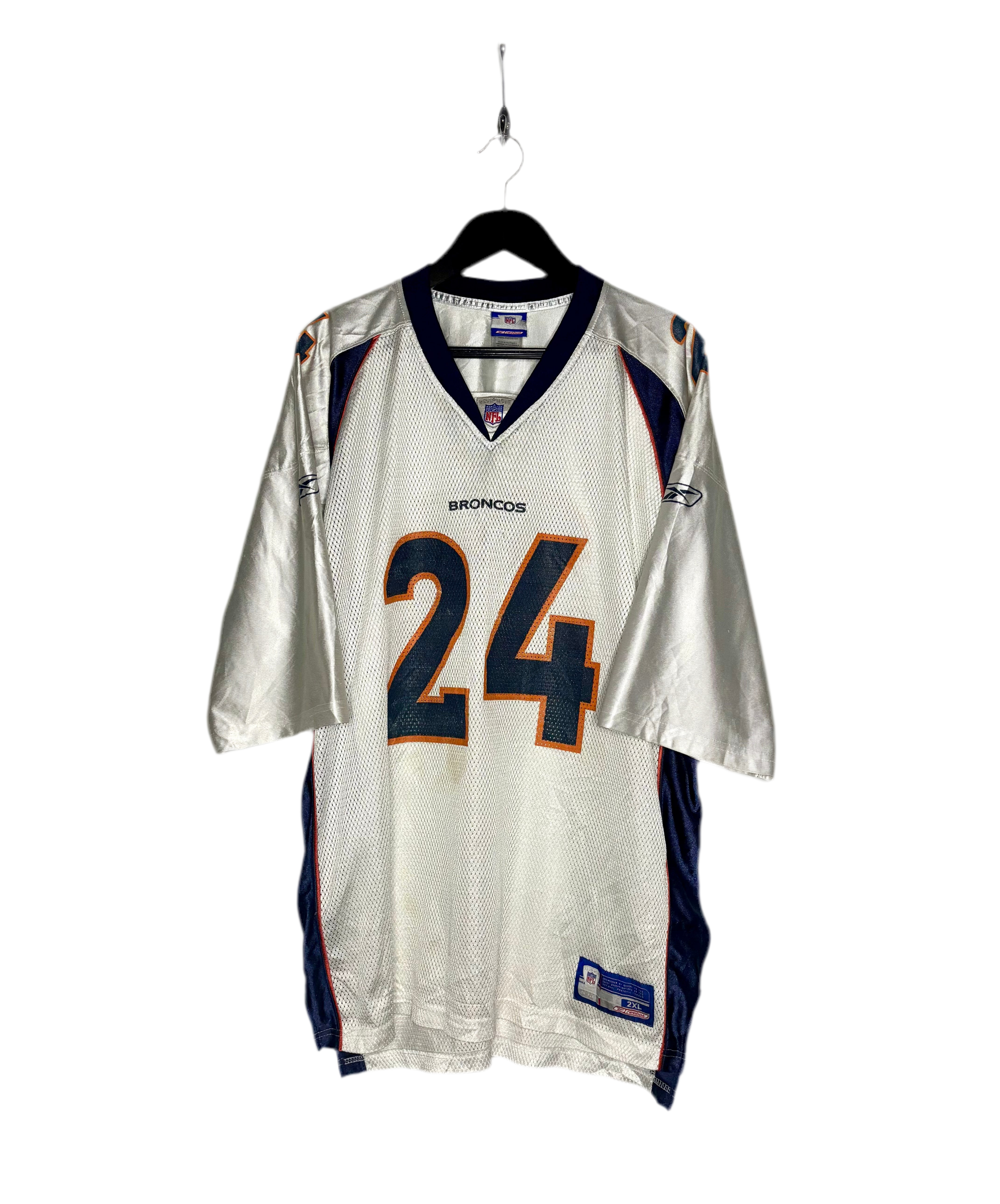 Reebok NFL Vintage Denver Broncos Jersey #24 Champ Bailey Weiß Größe XXL