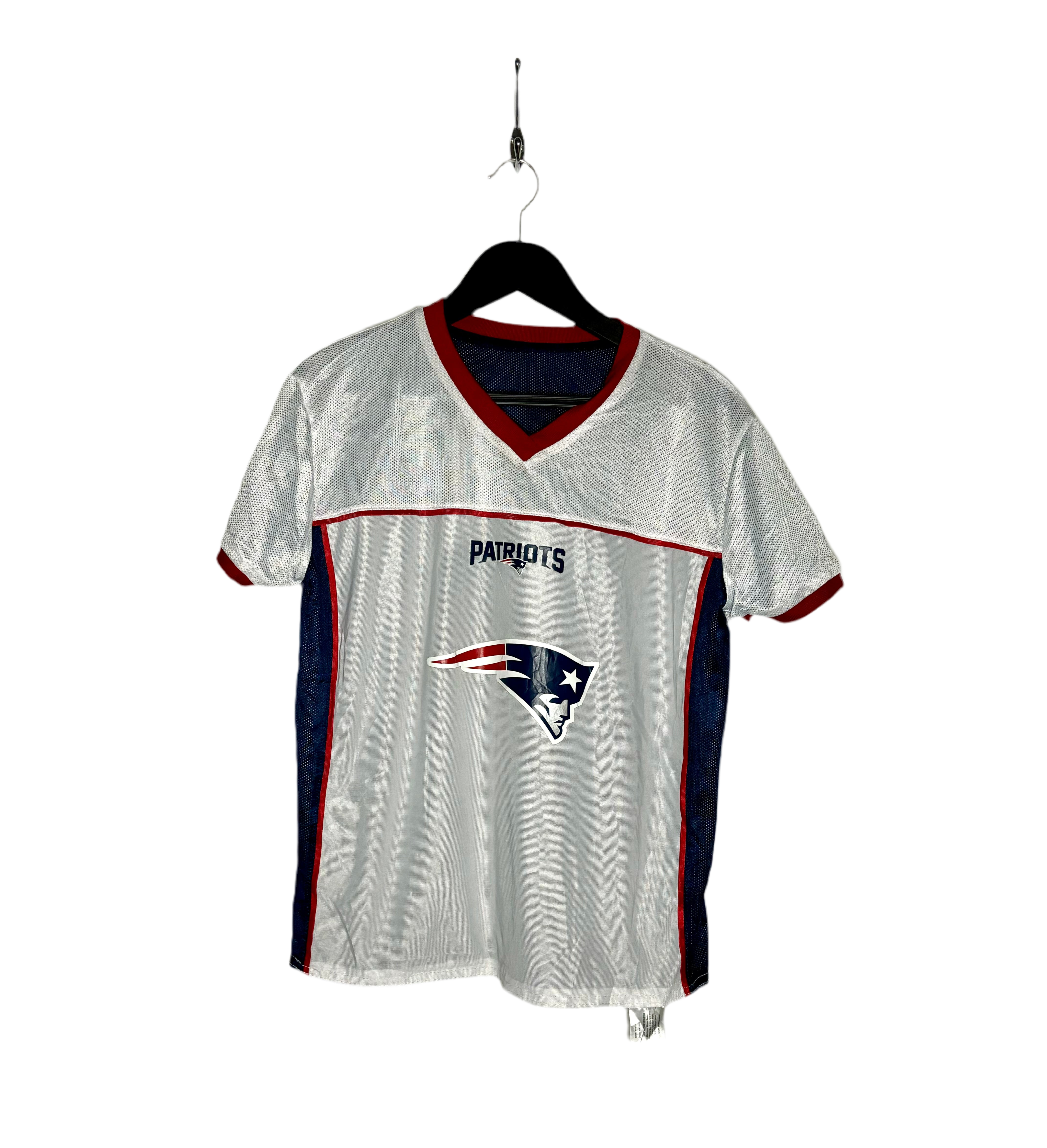 NFL New England Patriots Flag Football Jersey Blau/Weiß Größe M