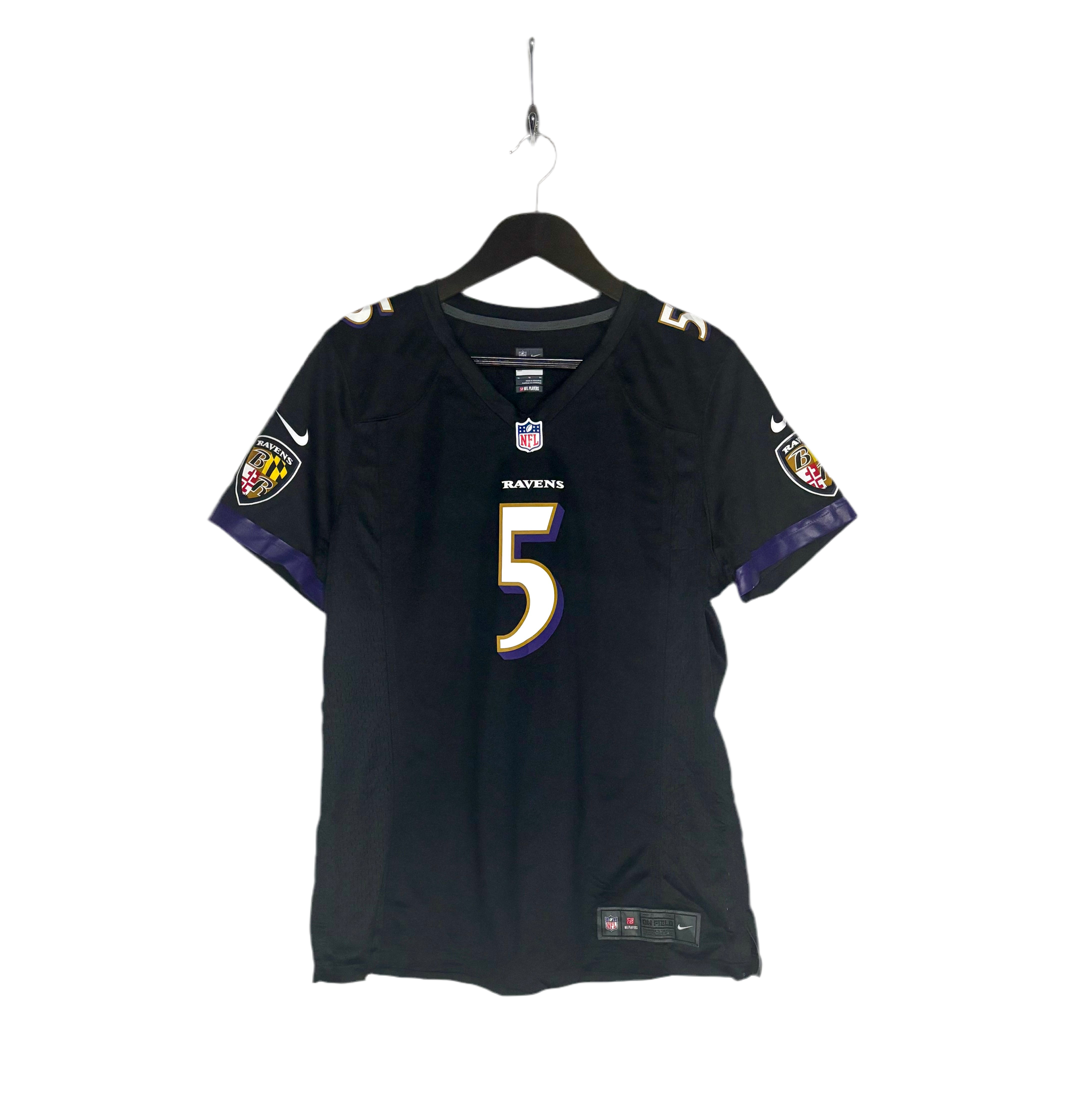 Nike NFL OnField Baltimore Ravens Jersey #5 Joe Flacco Schwarz Größe XL Kinder