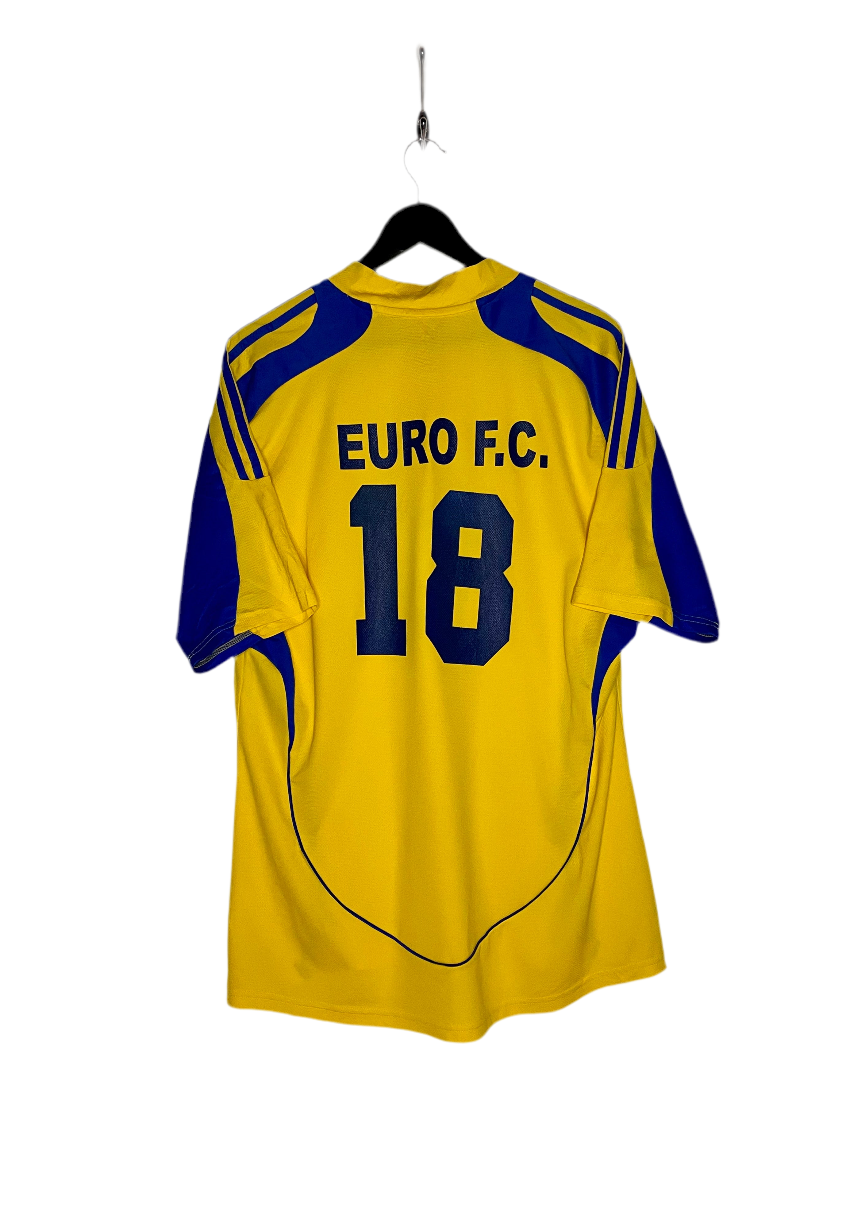 Adidas Fußball Trikot Euro F.C. #18 Gelb/Blau Größe XL