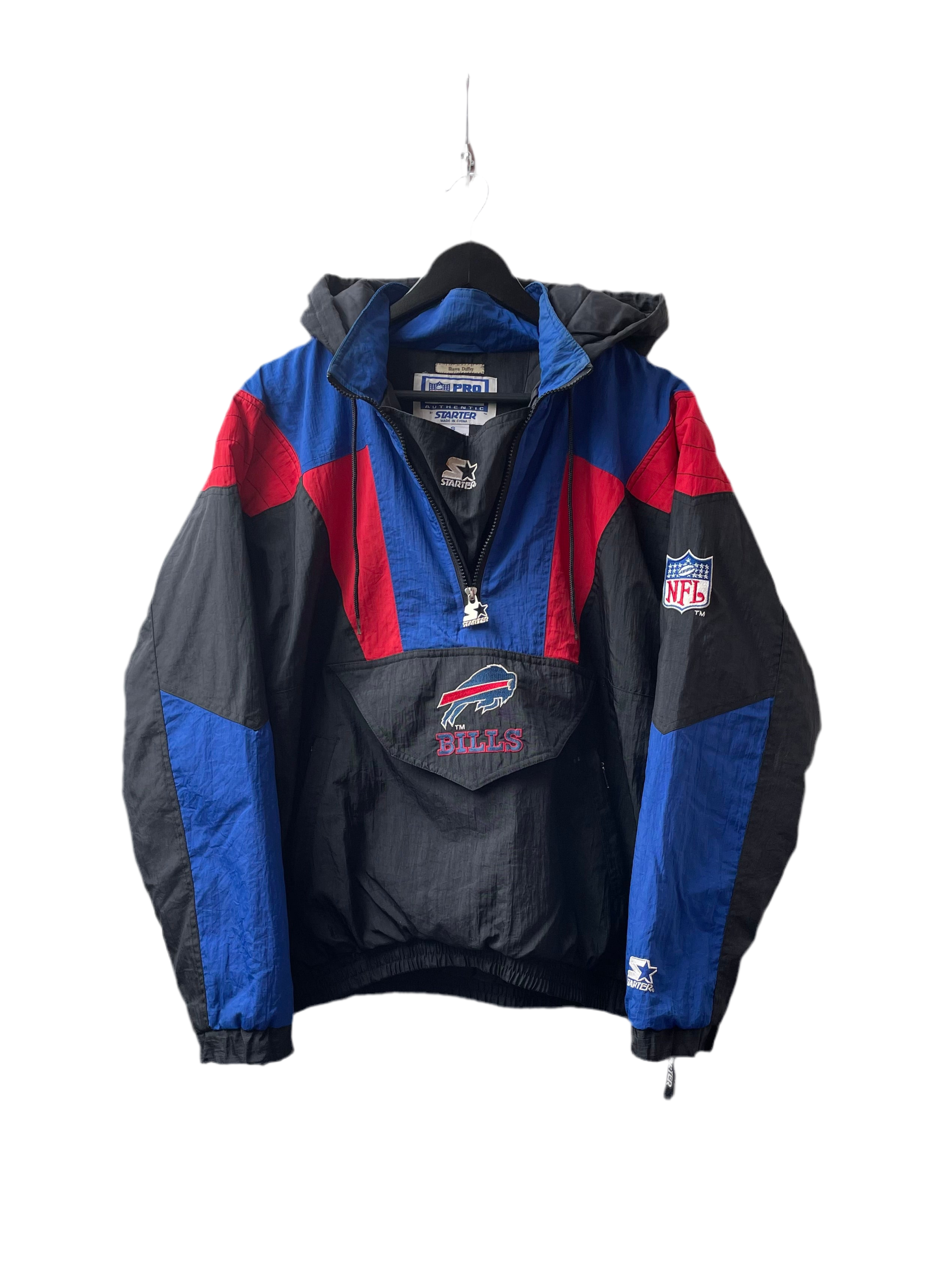 Starter Windbreaker Buffalo Bills Schwarz/Blau/Rot Größe S