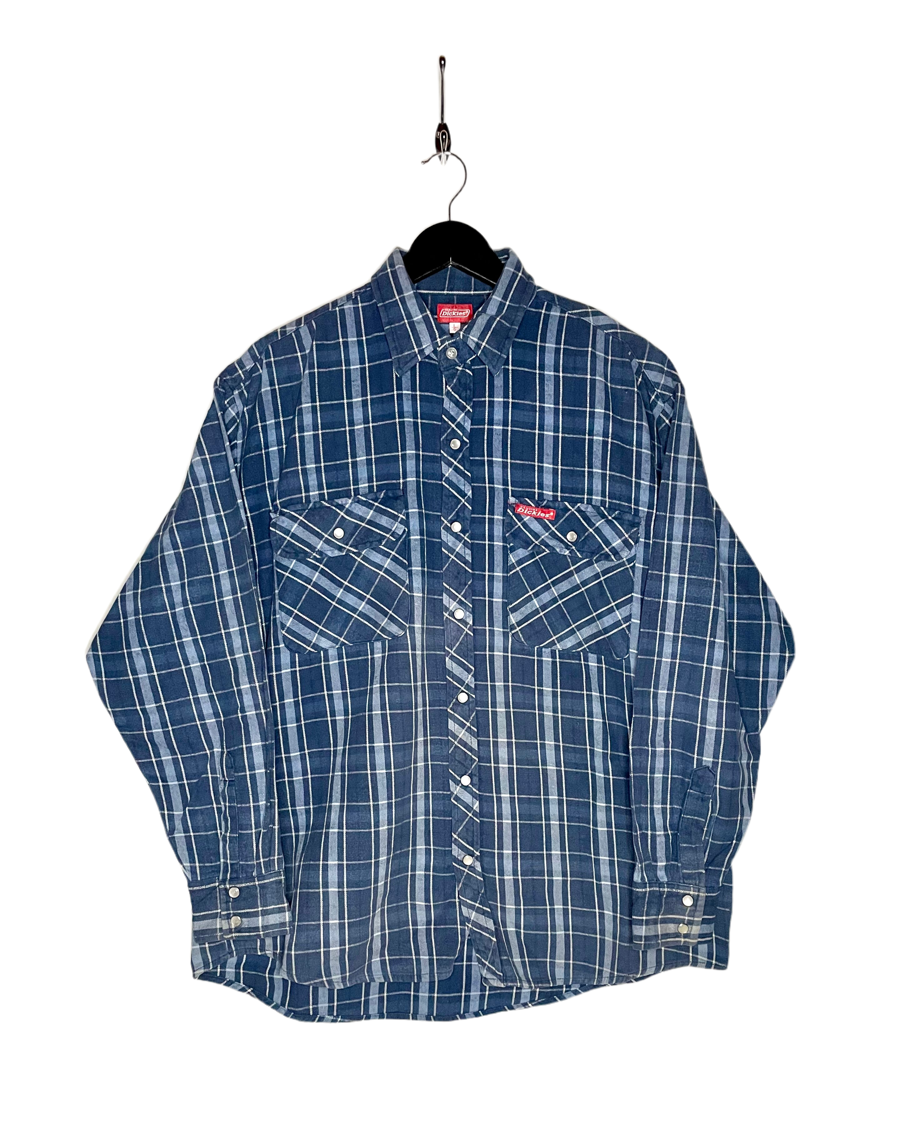 Dickies Vintage Flanell Hemd Blau Größe L