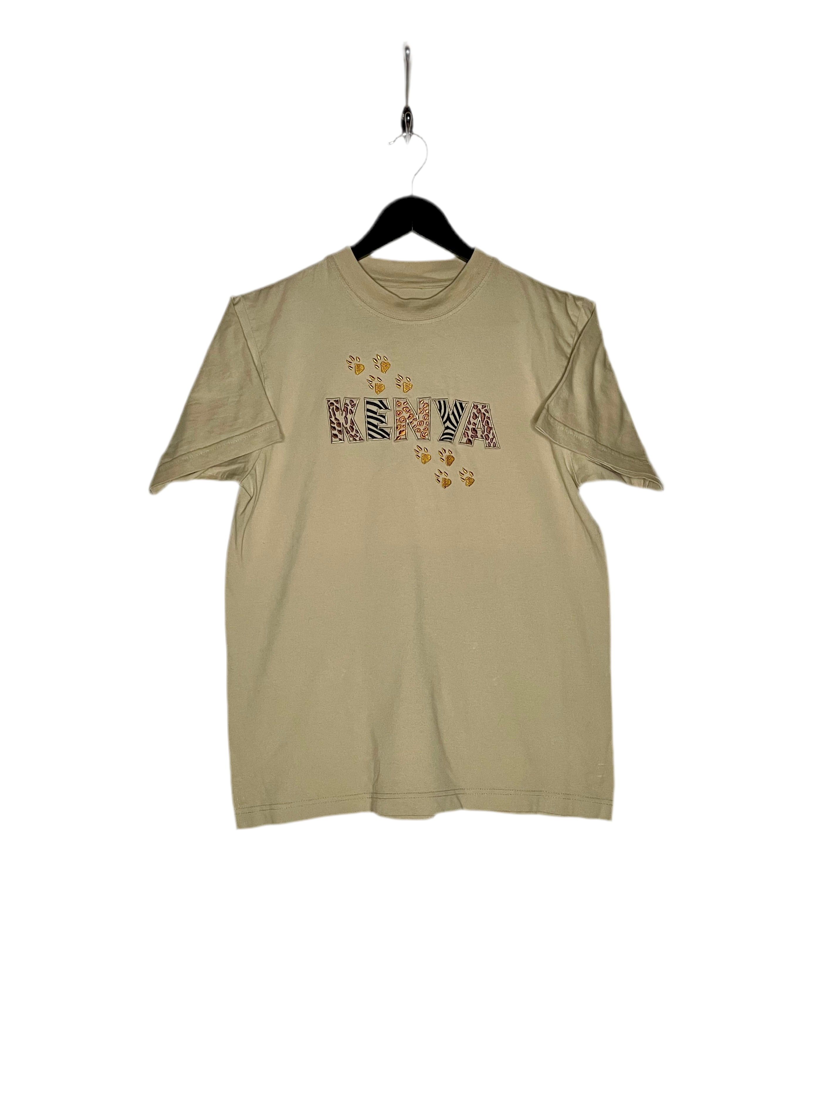 Vintage T-Shirt Kenya Beige Größe XS