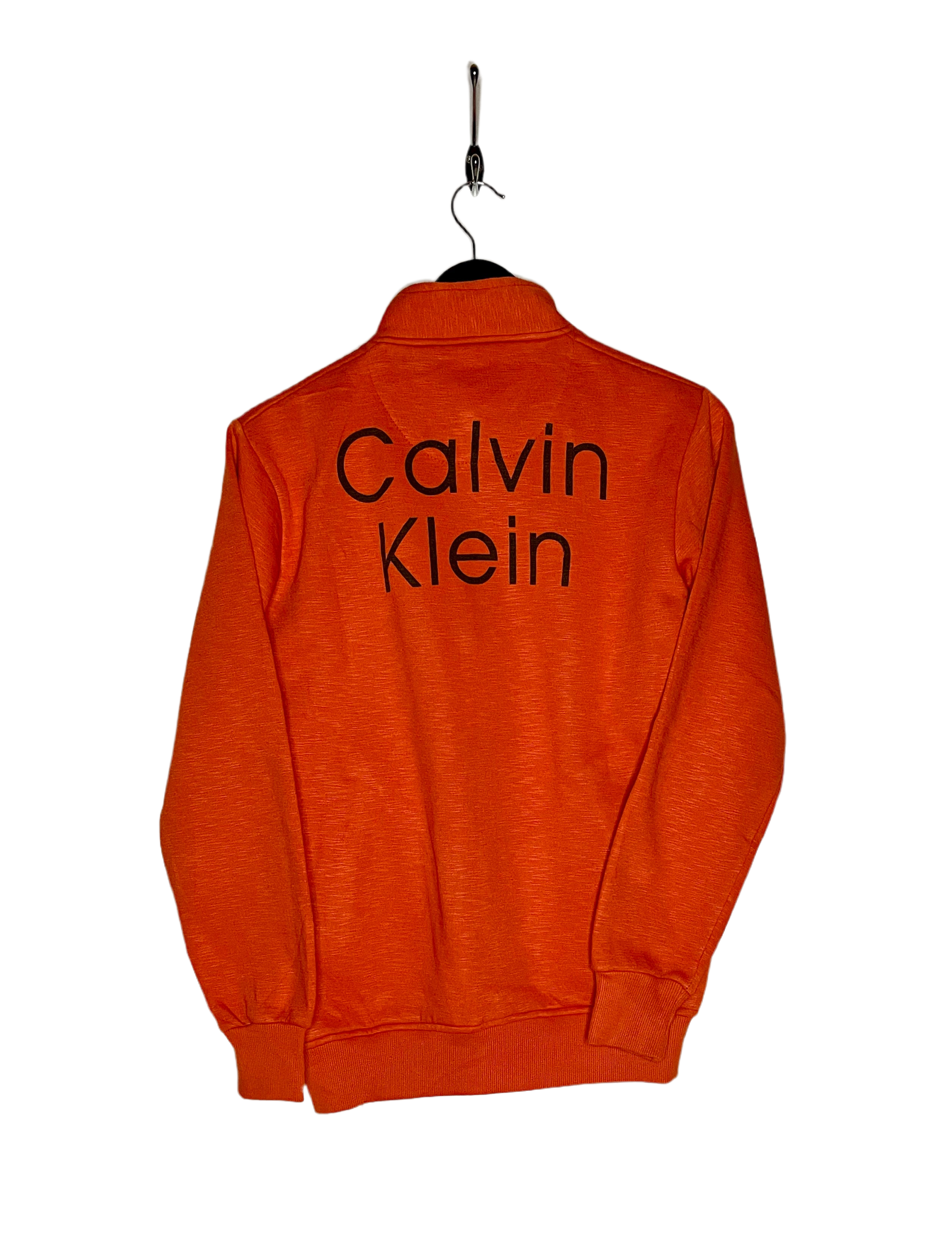 Calvin Klein Sweatshirt Jacket Orange Size S