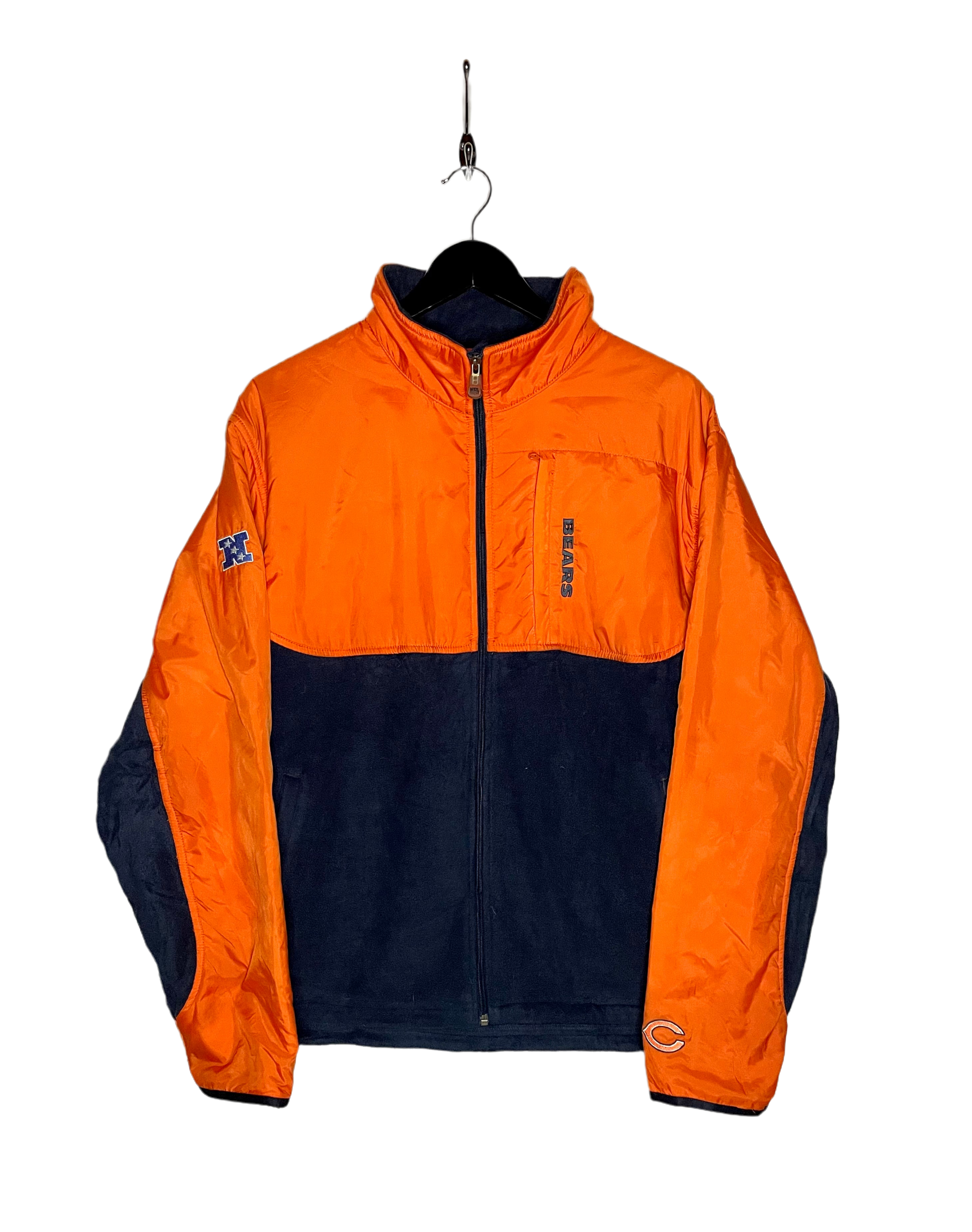 Chaqueta Polar NFL Chicago Bears Naranja/Azul Talla M 