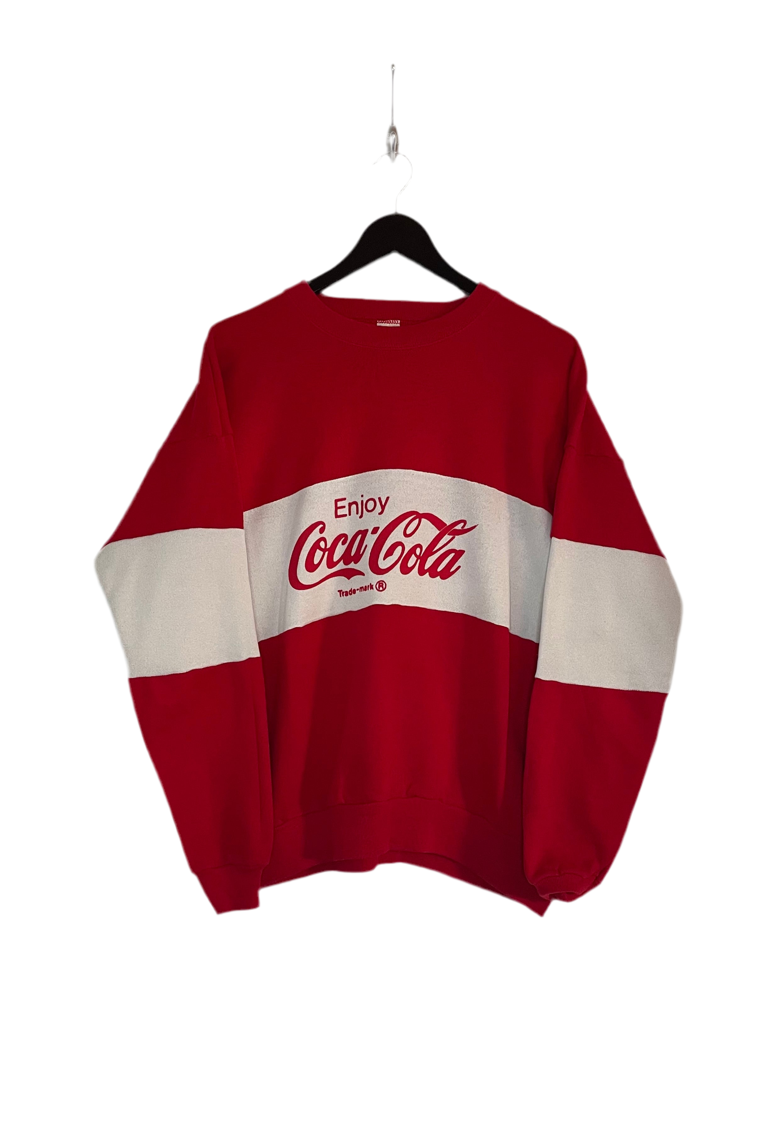 Coca Cola Vintage Sweater Rot/Weiß Größe XL