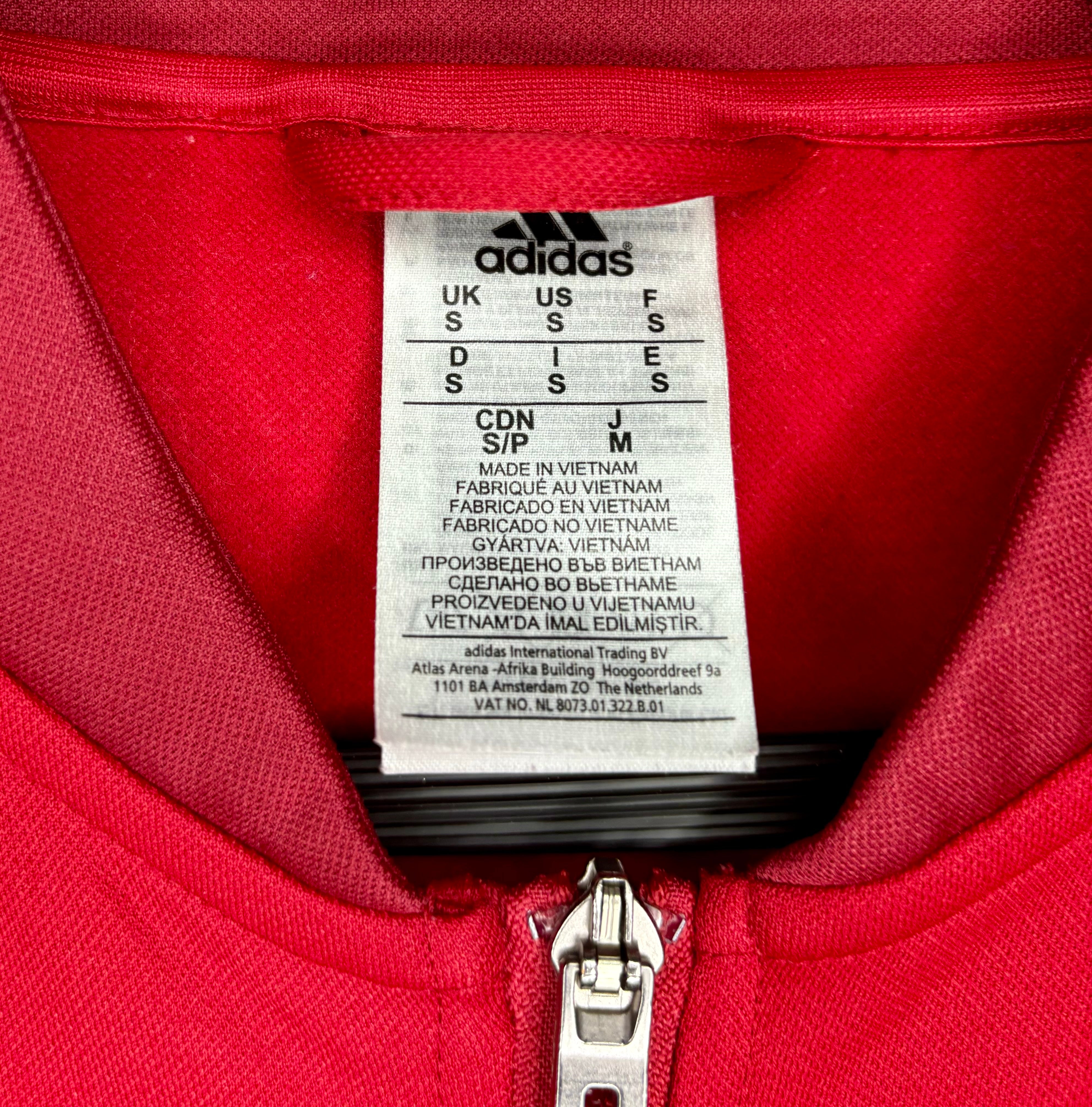 Adidas Dänemark Fußball Präsentation Anthem Trainingsjacke 2016/17 Rot Größe S