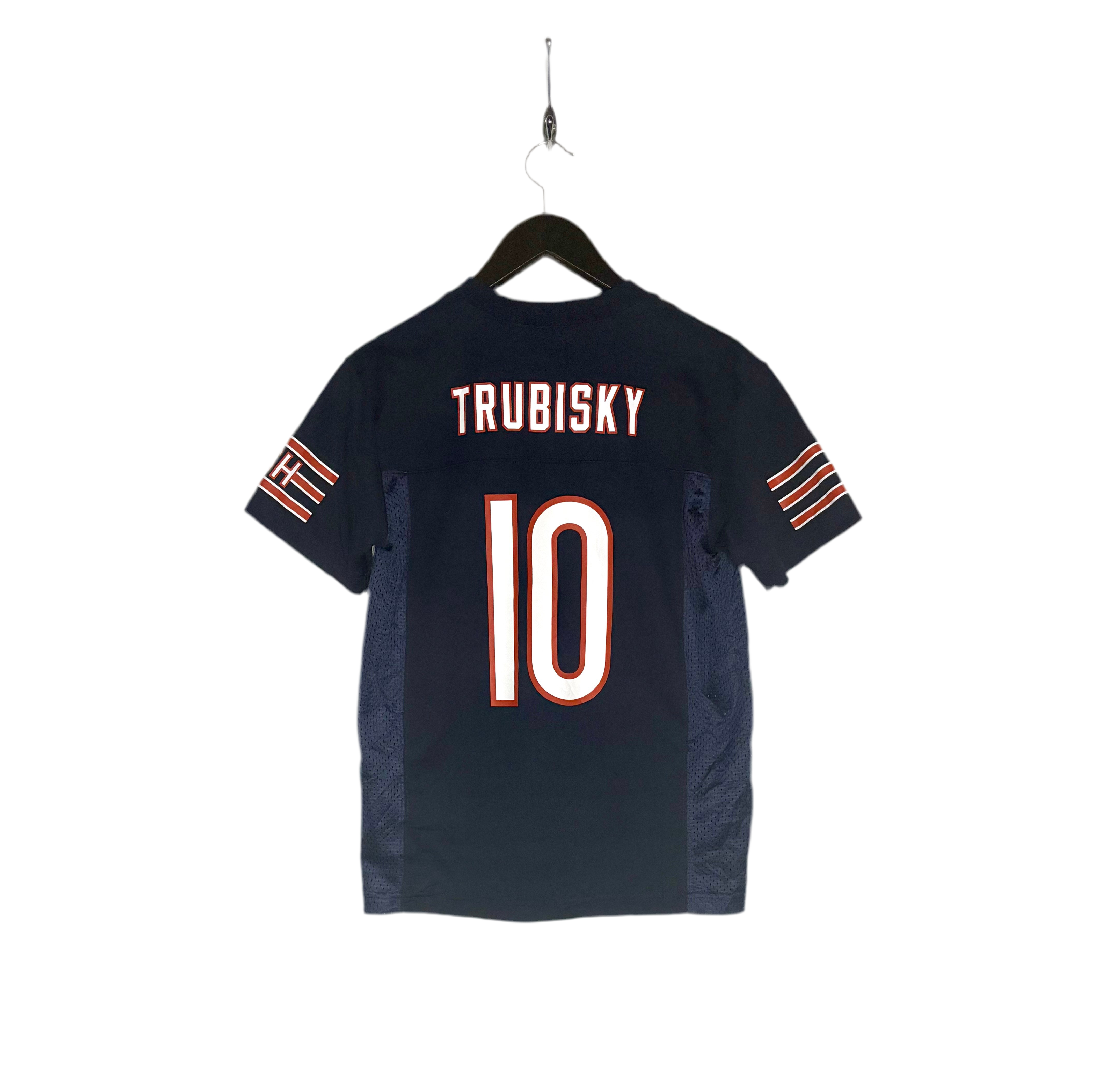 NFL Chicago Bears Jersey #10 Mitchell Trubisky Blau Größe M Kinder