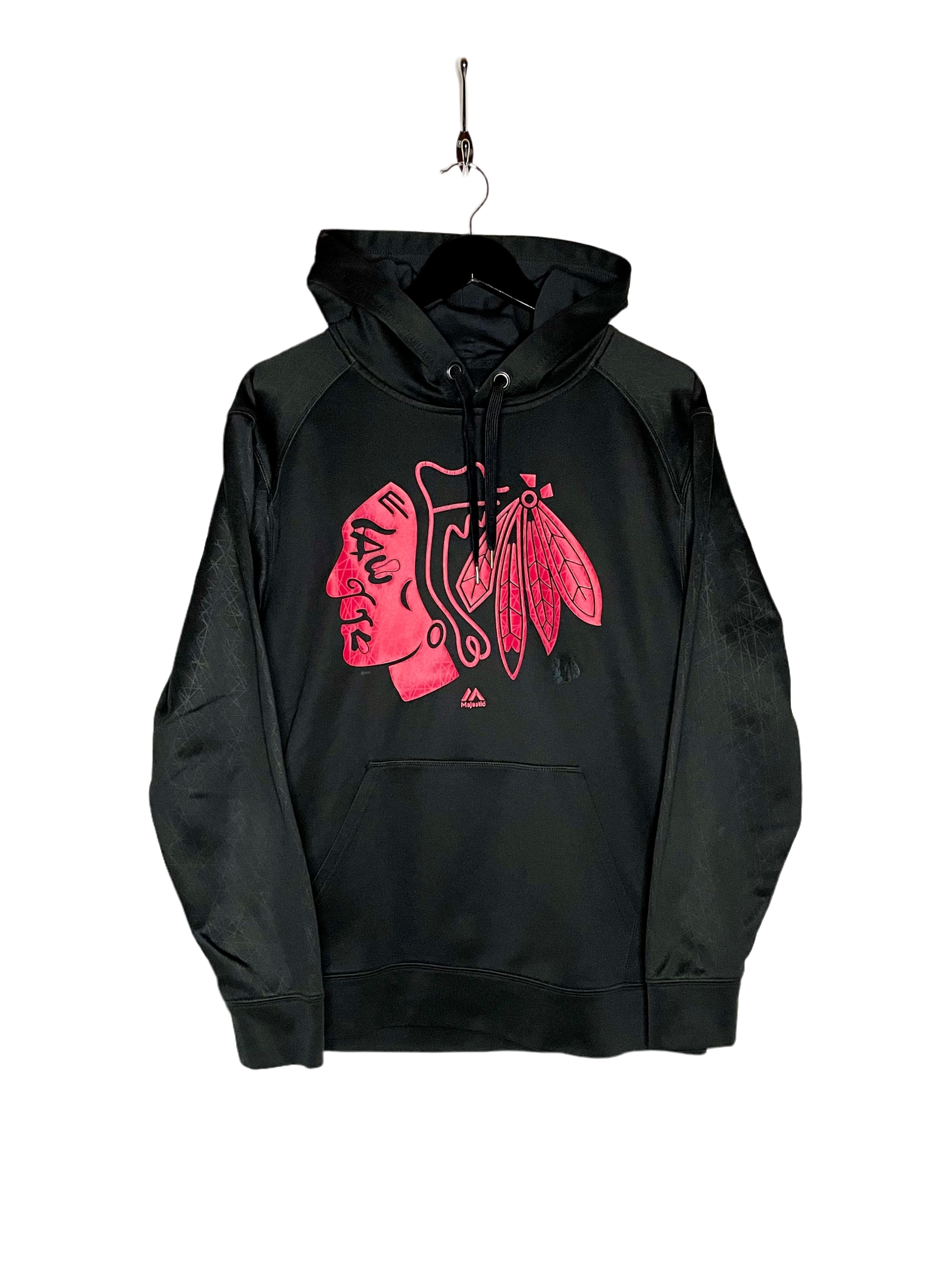 Majestic Hoodie Chicago Blackhawks NHL Schwarz Größe M