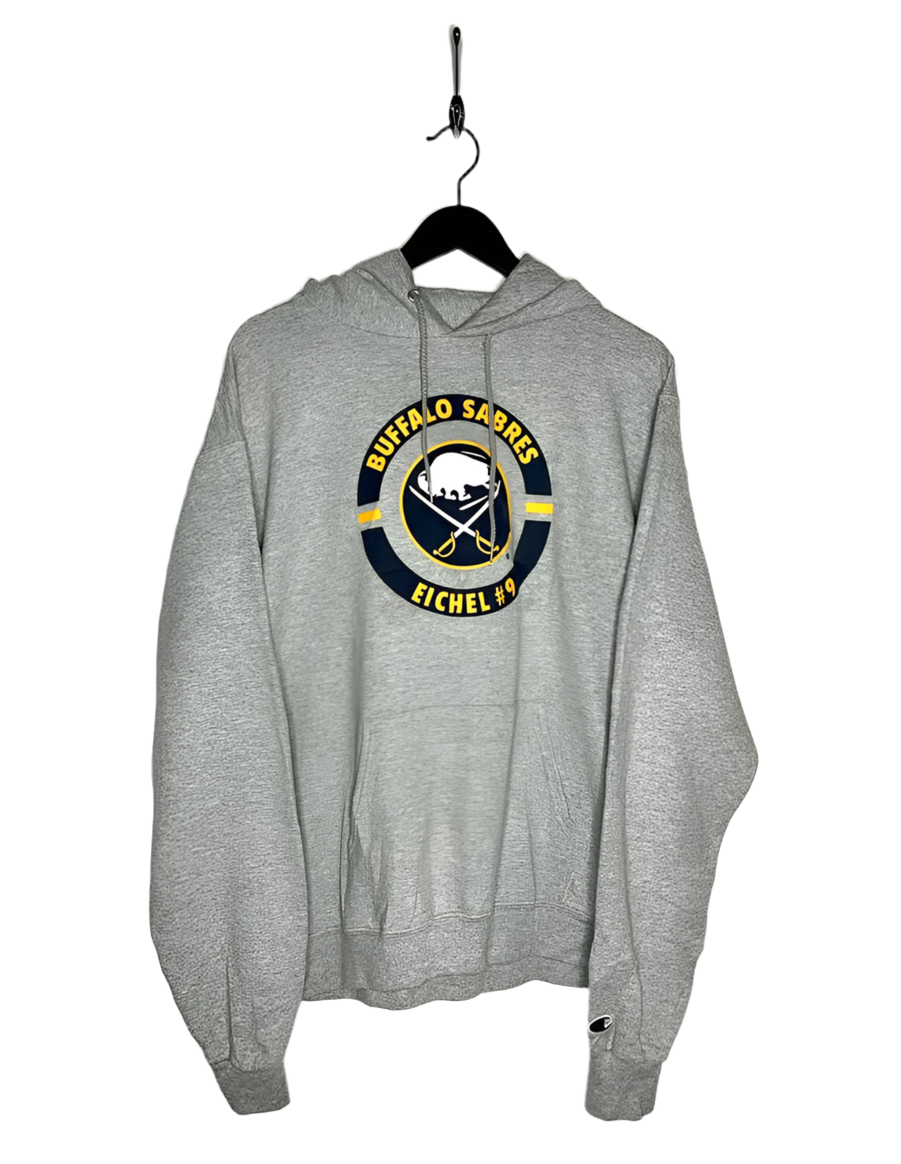 Campeón Buffalo Sabres Hockey sobre hielo Jack Eichel #9 Sudadera con capucha Talla L 