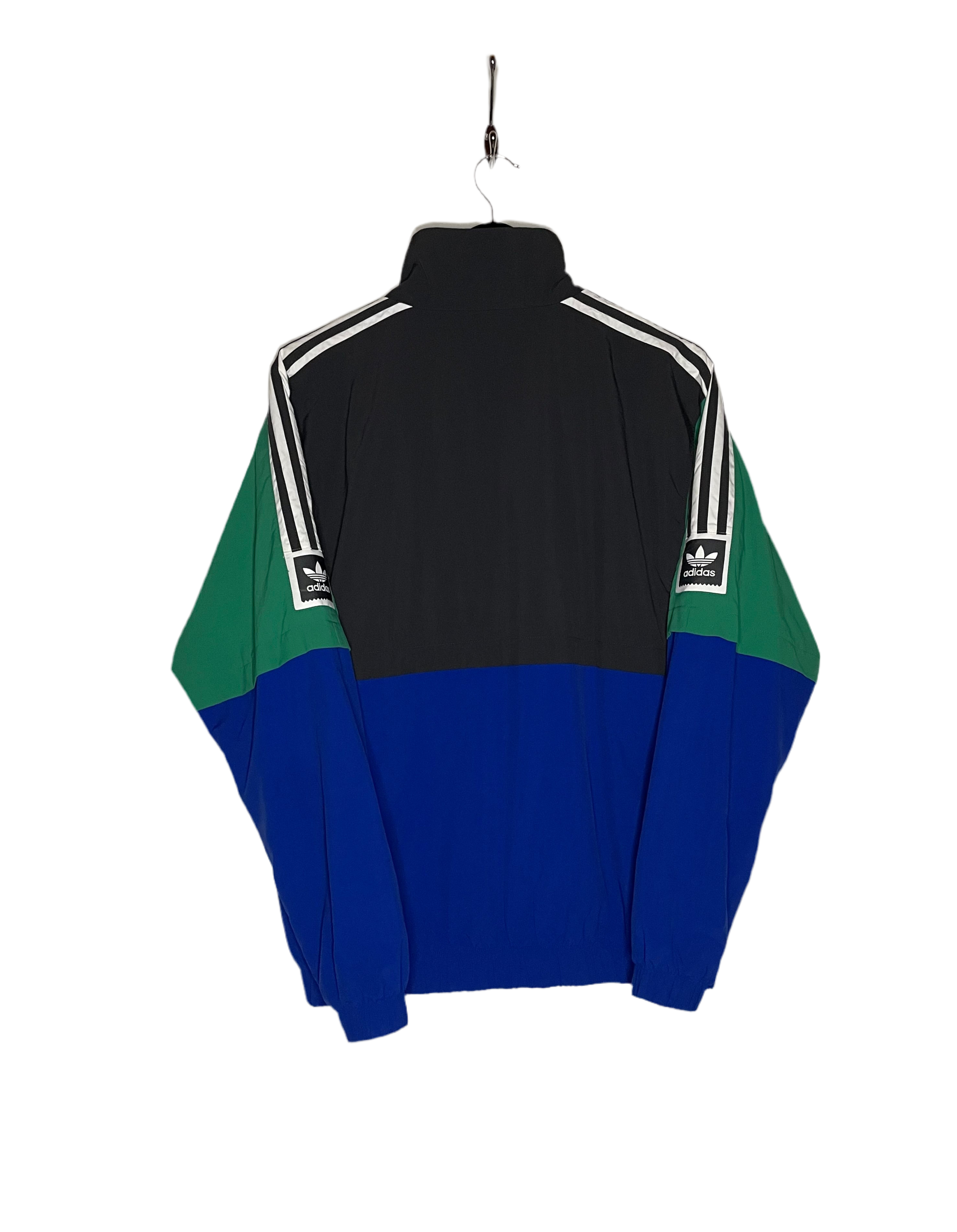 Adidas Trainingsjacke Schwarz/Blau/Grün Größe S