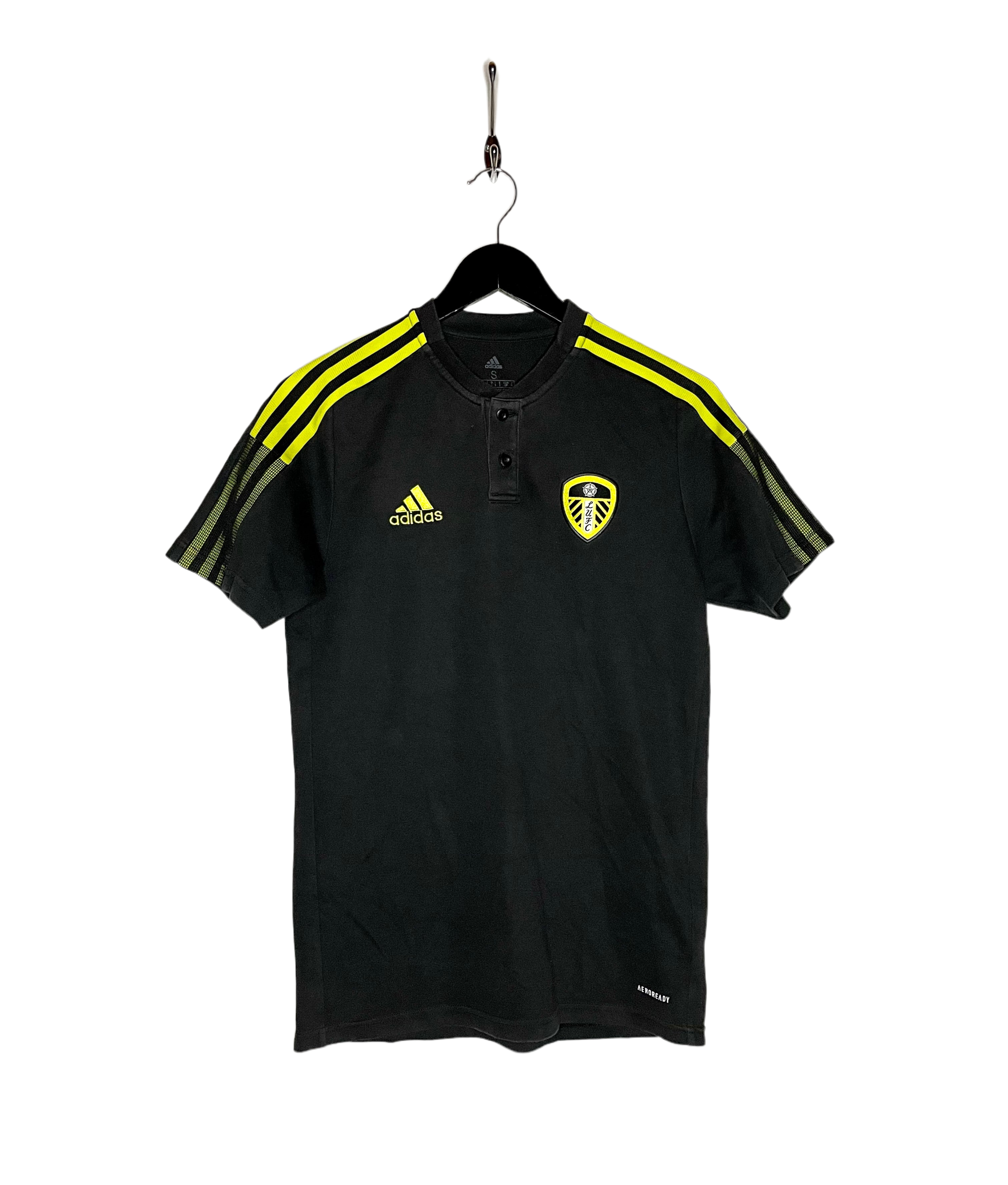 Adidas T-Shirt Leeds United Black/Yellow Size S 