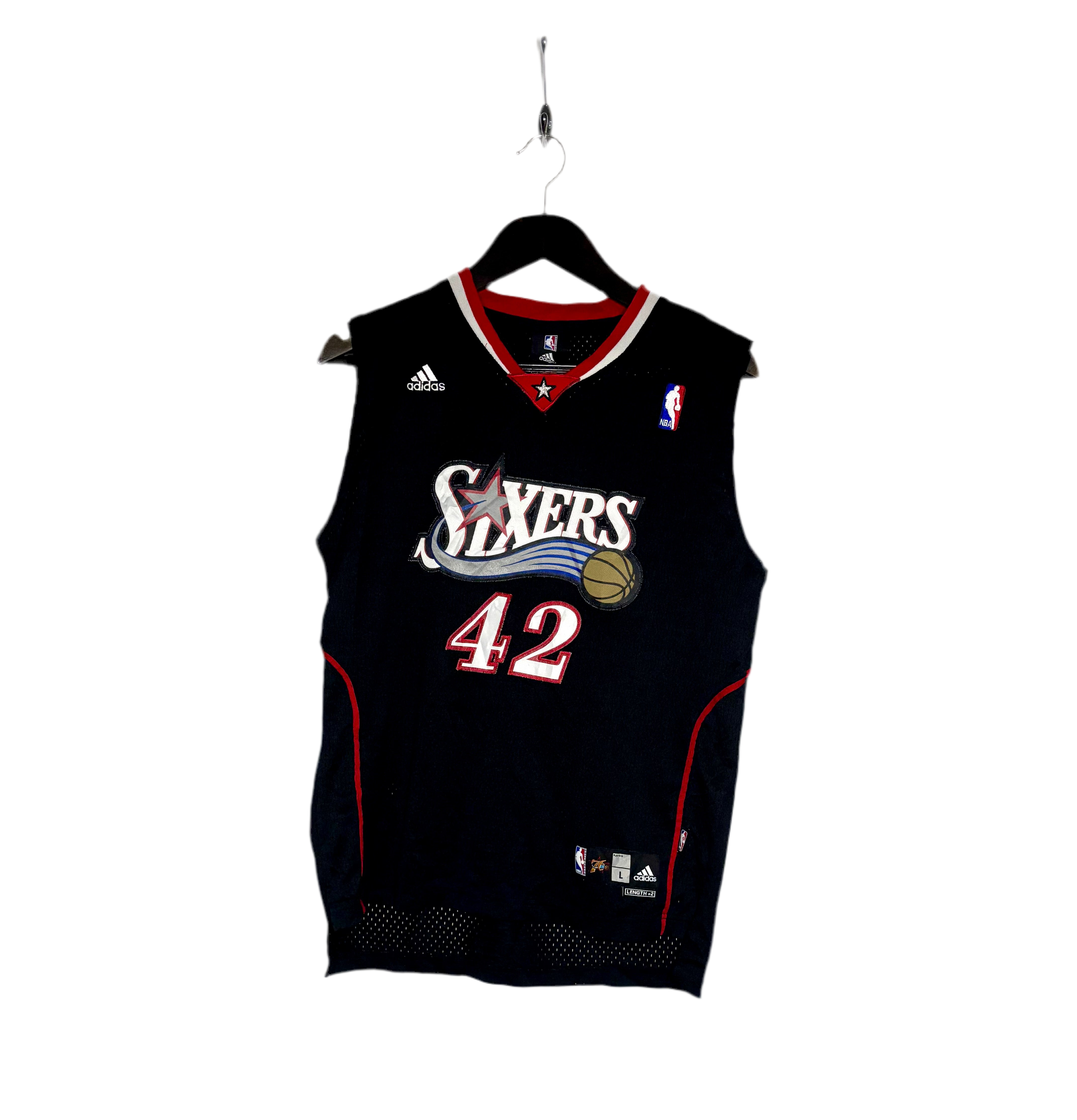 Adidas NBA Vintage Sixers Jersey #42 Elton Brand Schwarz Größe L Kinder