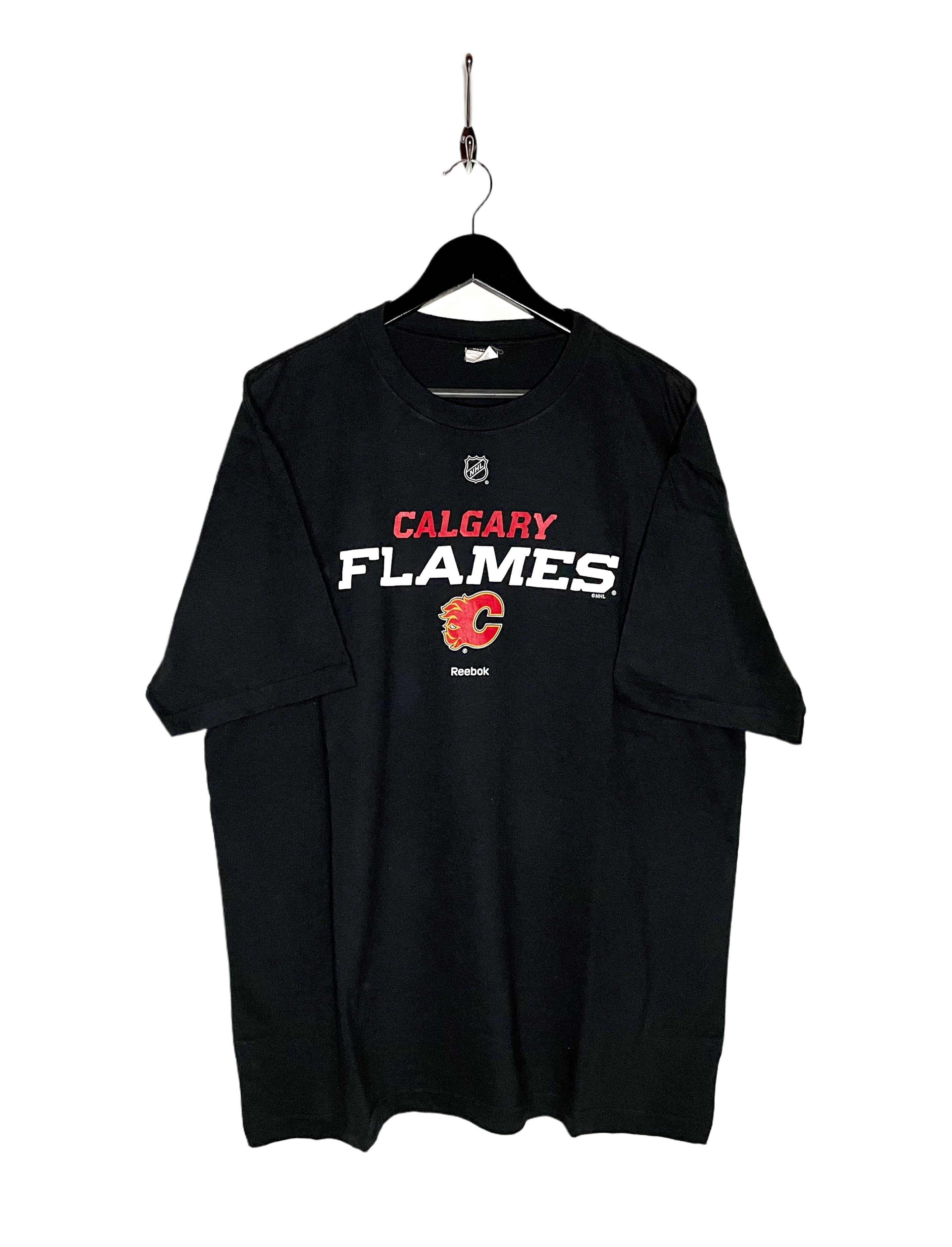 Reebok T-Shirt NHL Calgary Flames Black Size XL 