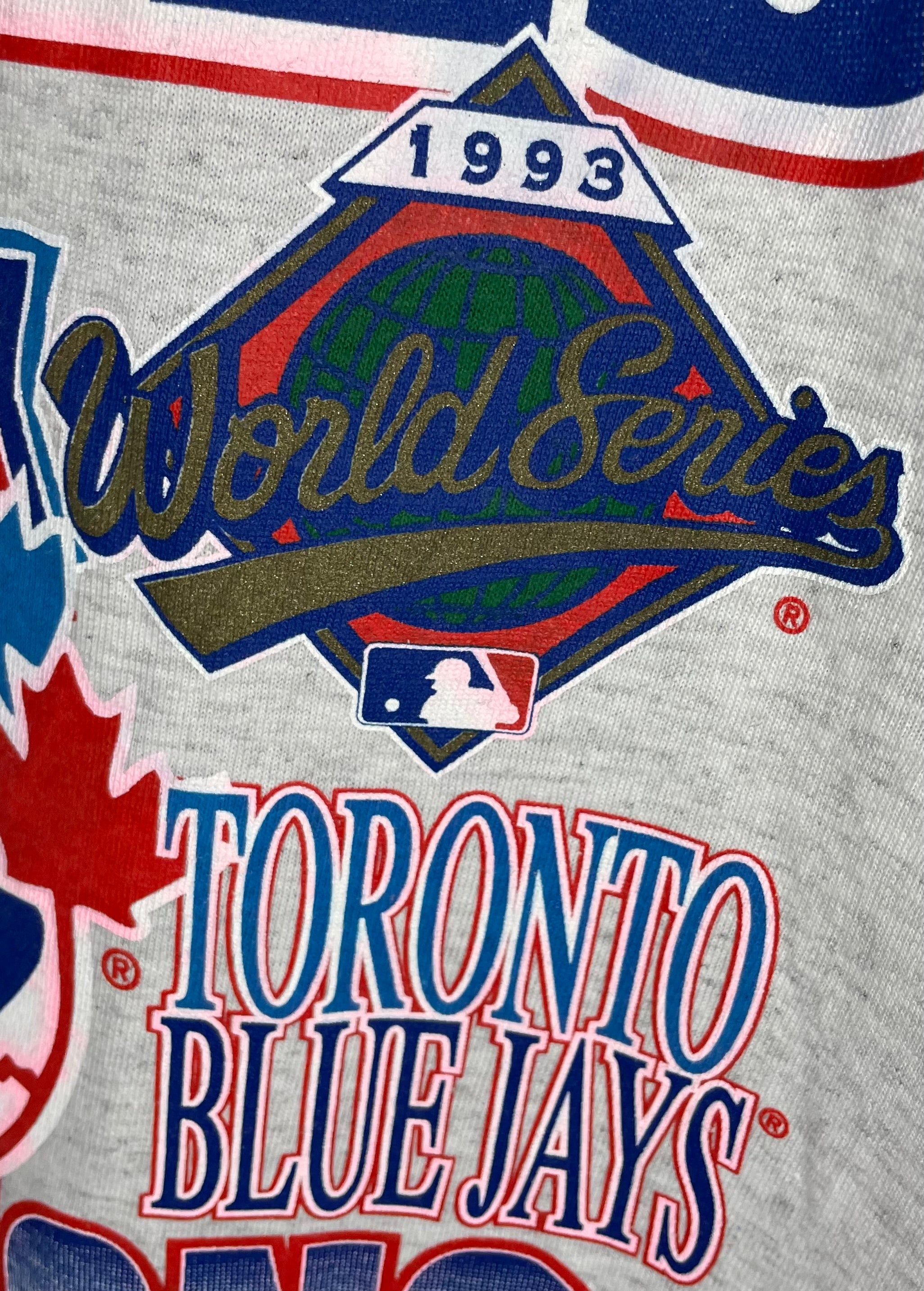 Chalk Line T-Shirt World Series 1993 Totonto Blue Jays Grau Größe L