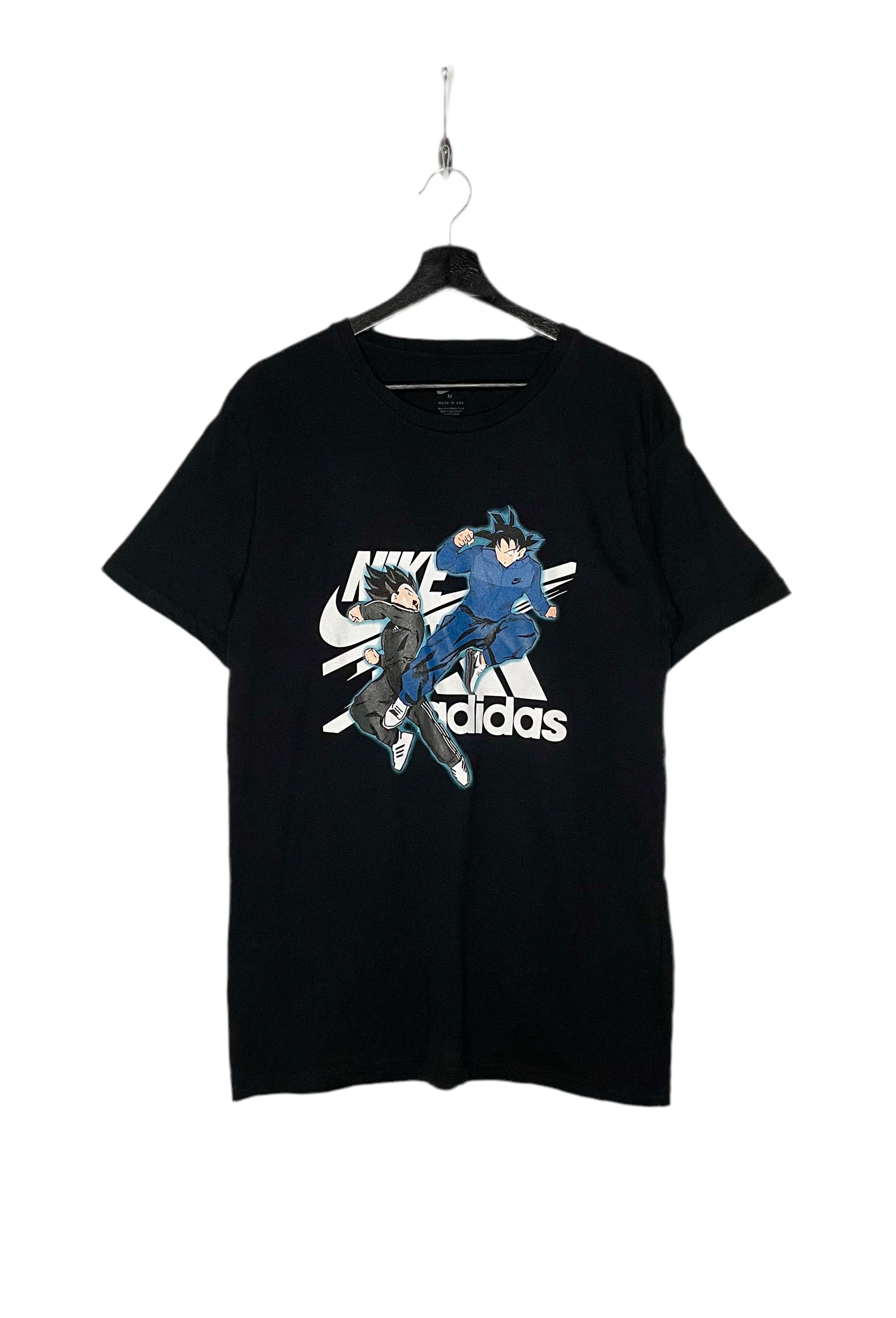 Nike X Adidas Son Goku and Vegeta Dragon Ball Super T-Shirt Schwarz Größe M