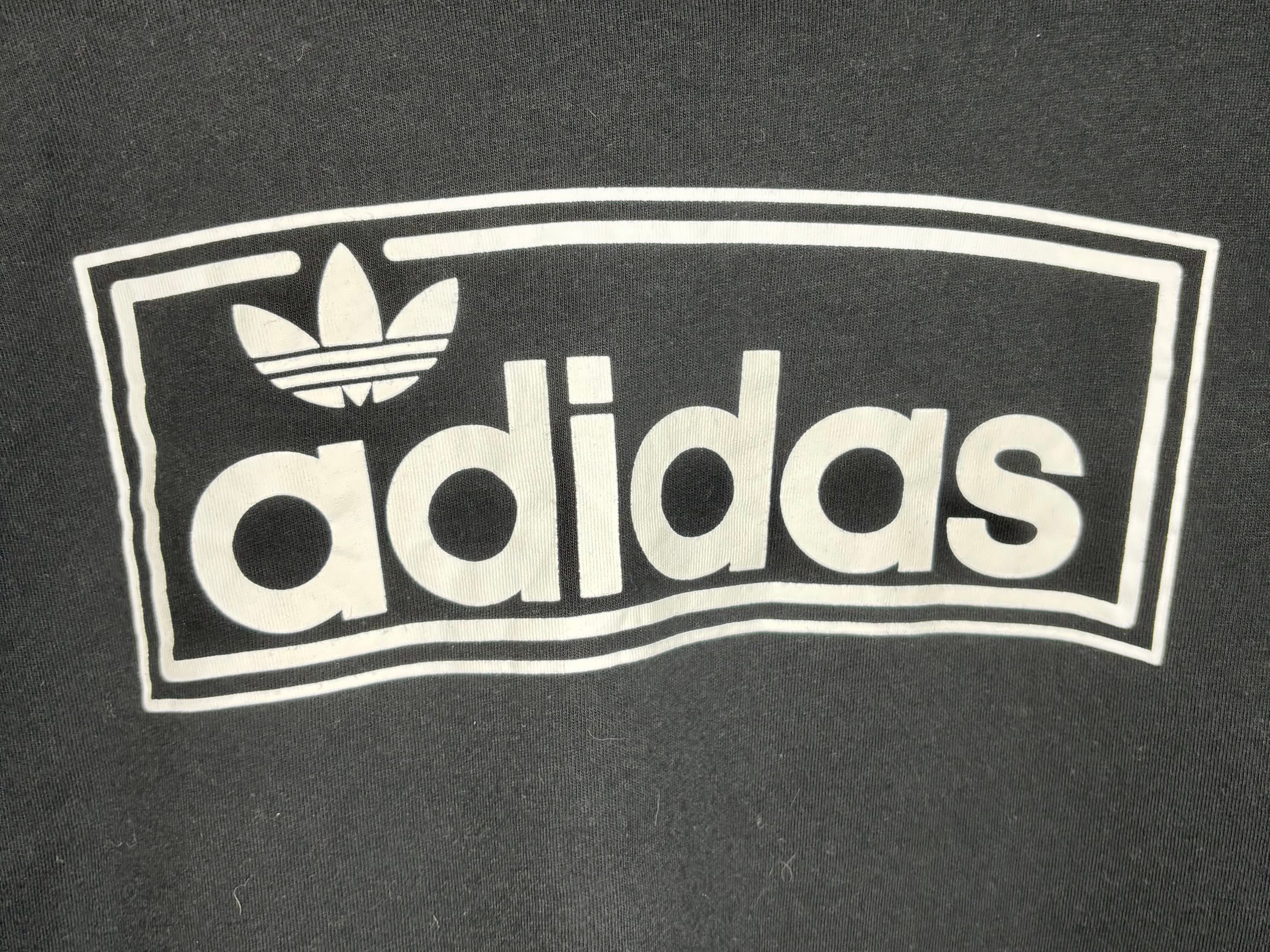 Adidas Originals Trefoil Box Logo T-Shirt Schwarz Größe S
