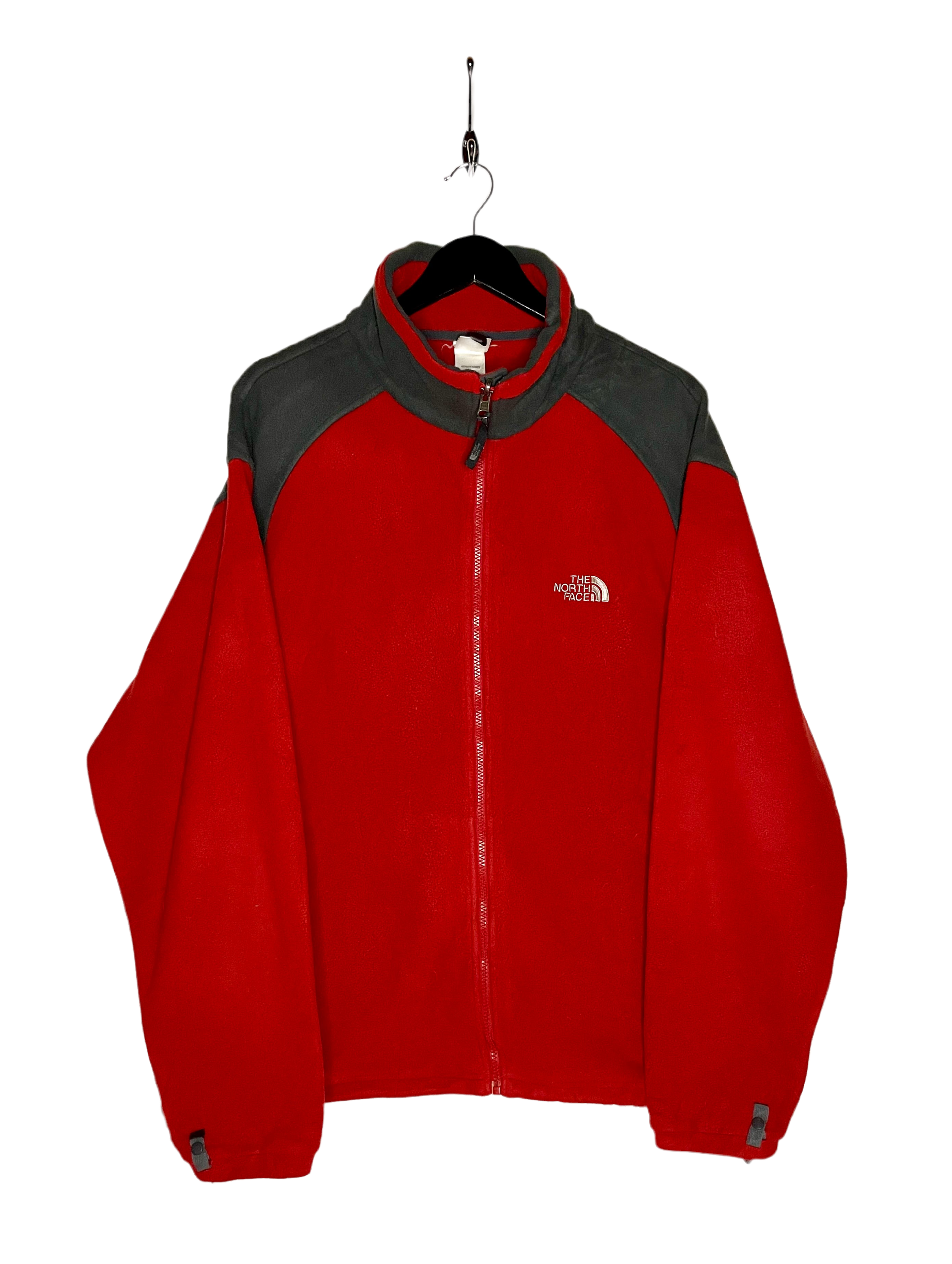 The North Face Fleece Jacket Red/Grey Size XL