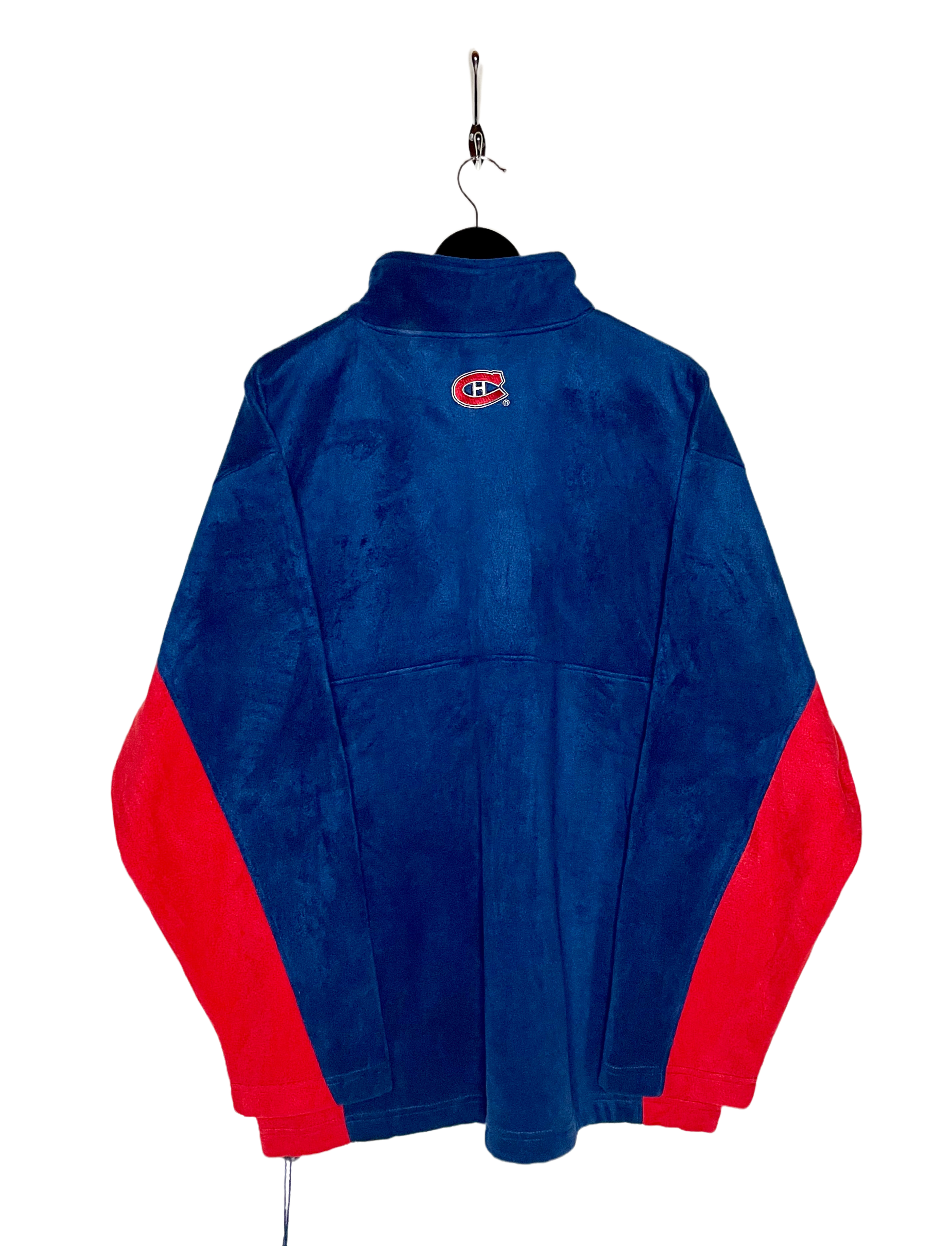 NHL Fleece Q-Zip Sweater Montreal Canadiens Blue/Red Size L