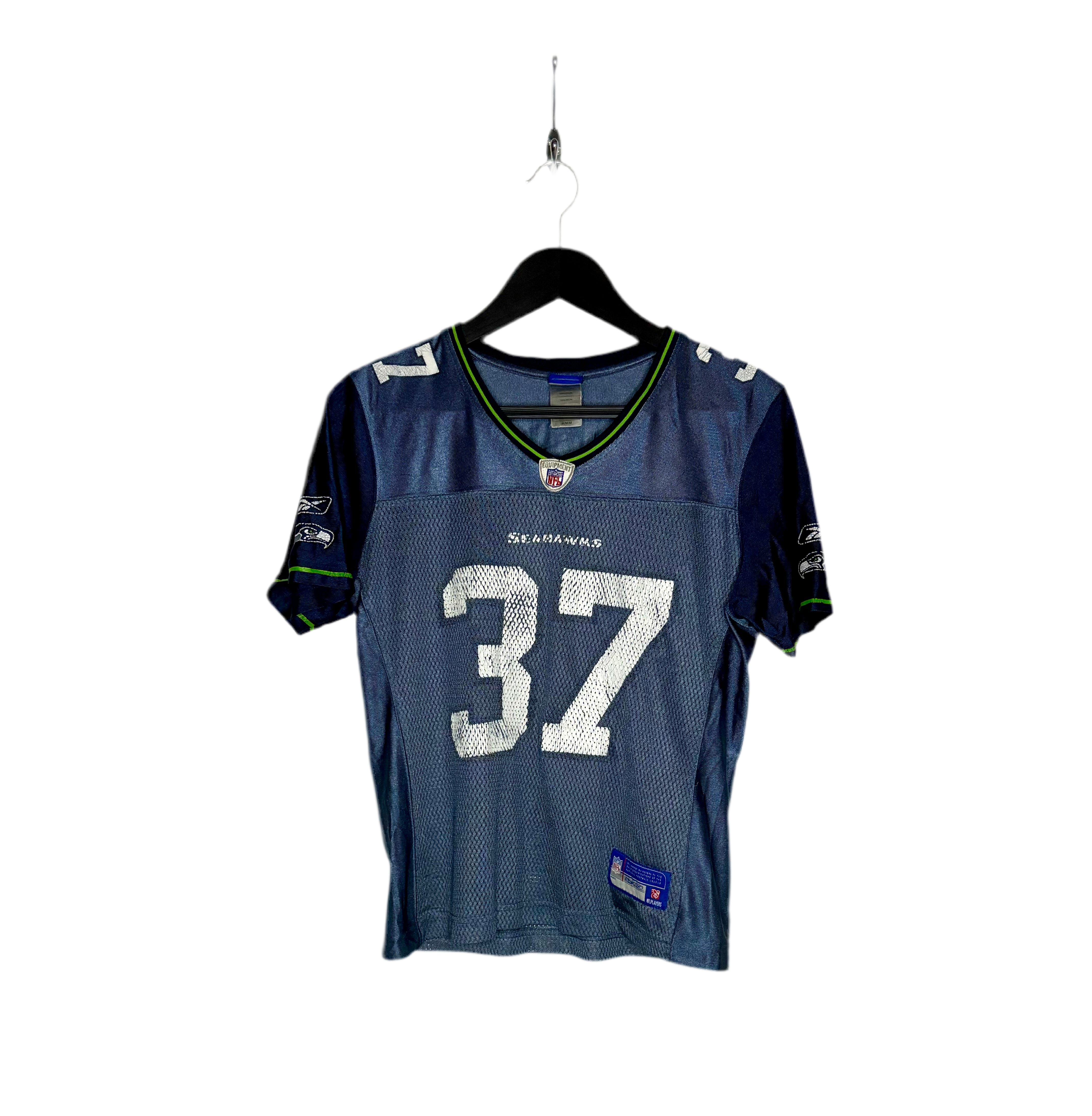 Reebok NFL Jersey Seattle Seahawks #37 Shaun Alexander Blau Größe M