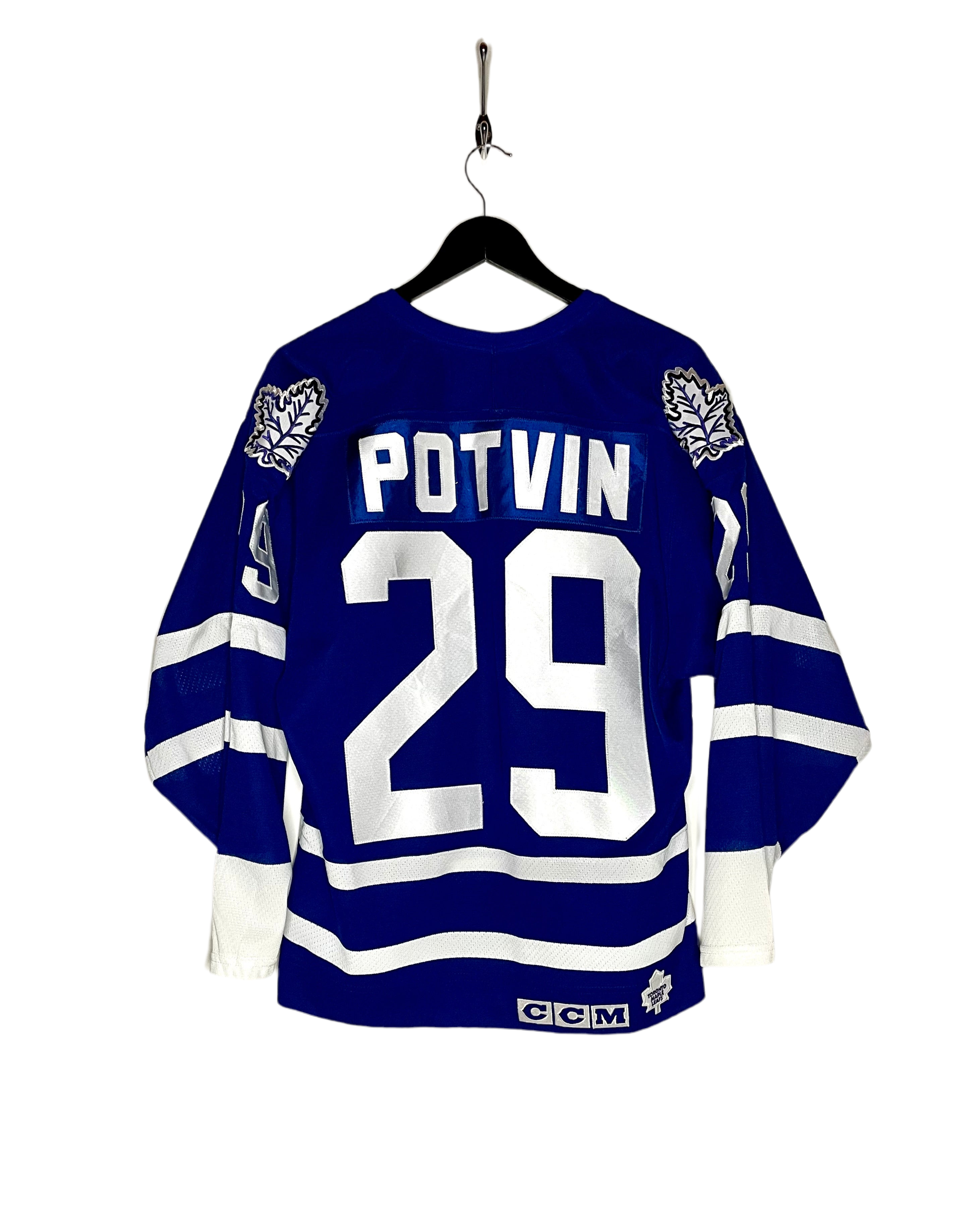 CCM NHL Jersey Toronto Maple Leafs #29 Felix Potvin Blau/Weiß Größe S