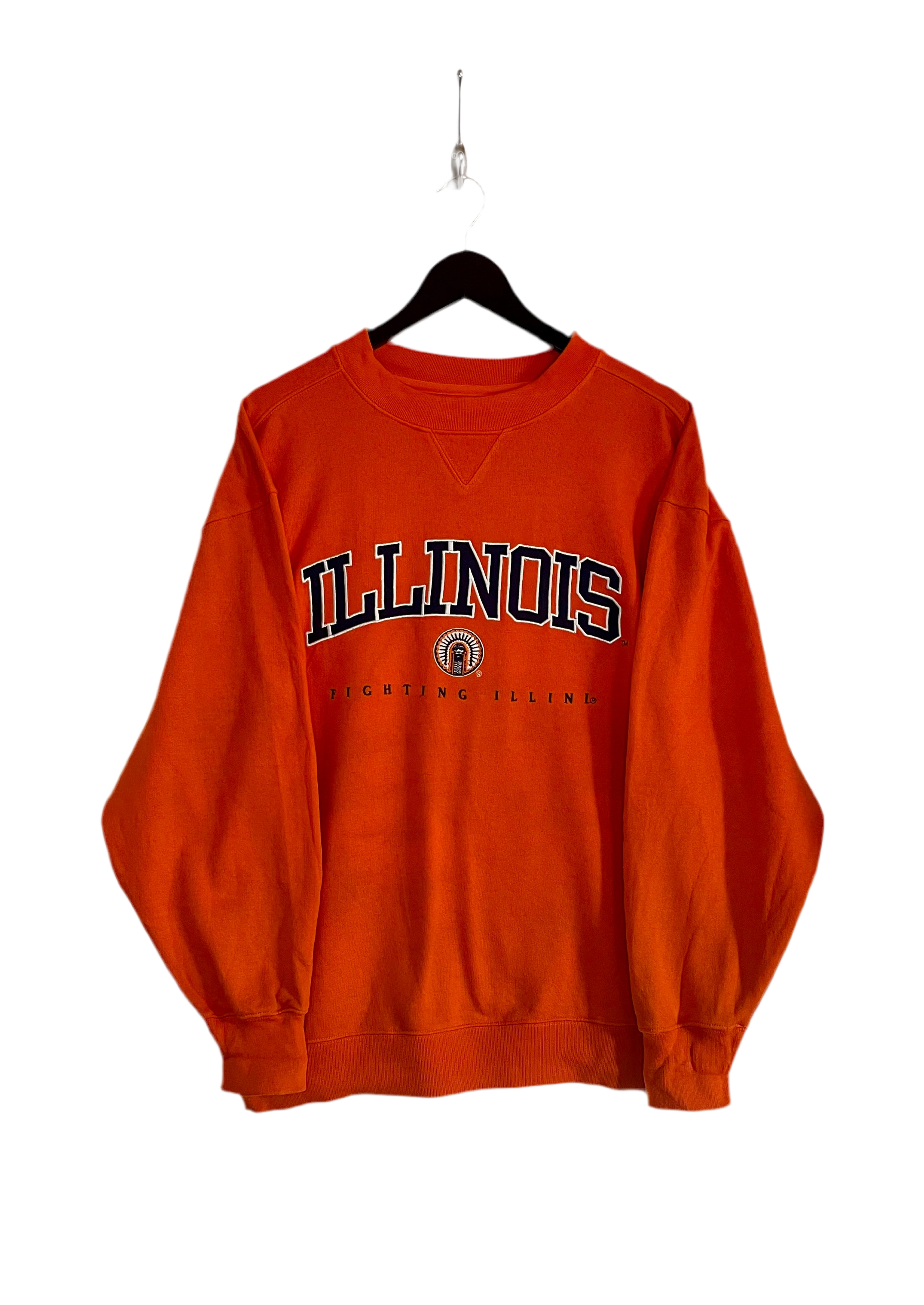 Vintage Sweater Illinois University Orange Größe M