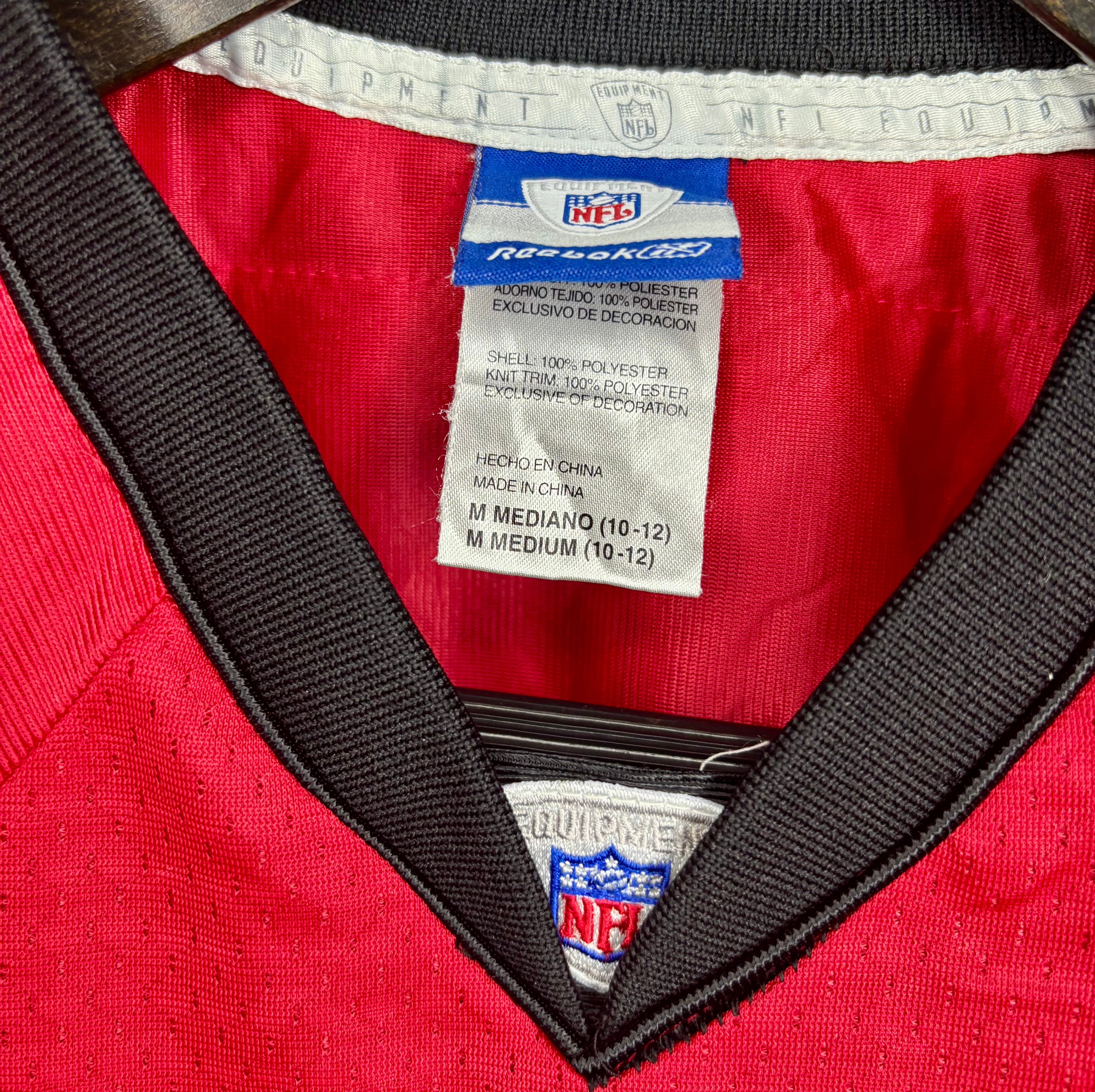 Reebok NFL Vintage Atlanta Falcons Jersey #7 Michael Vick Rot Größe M Kinder