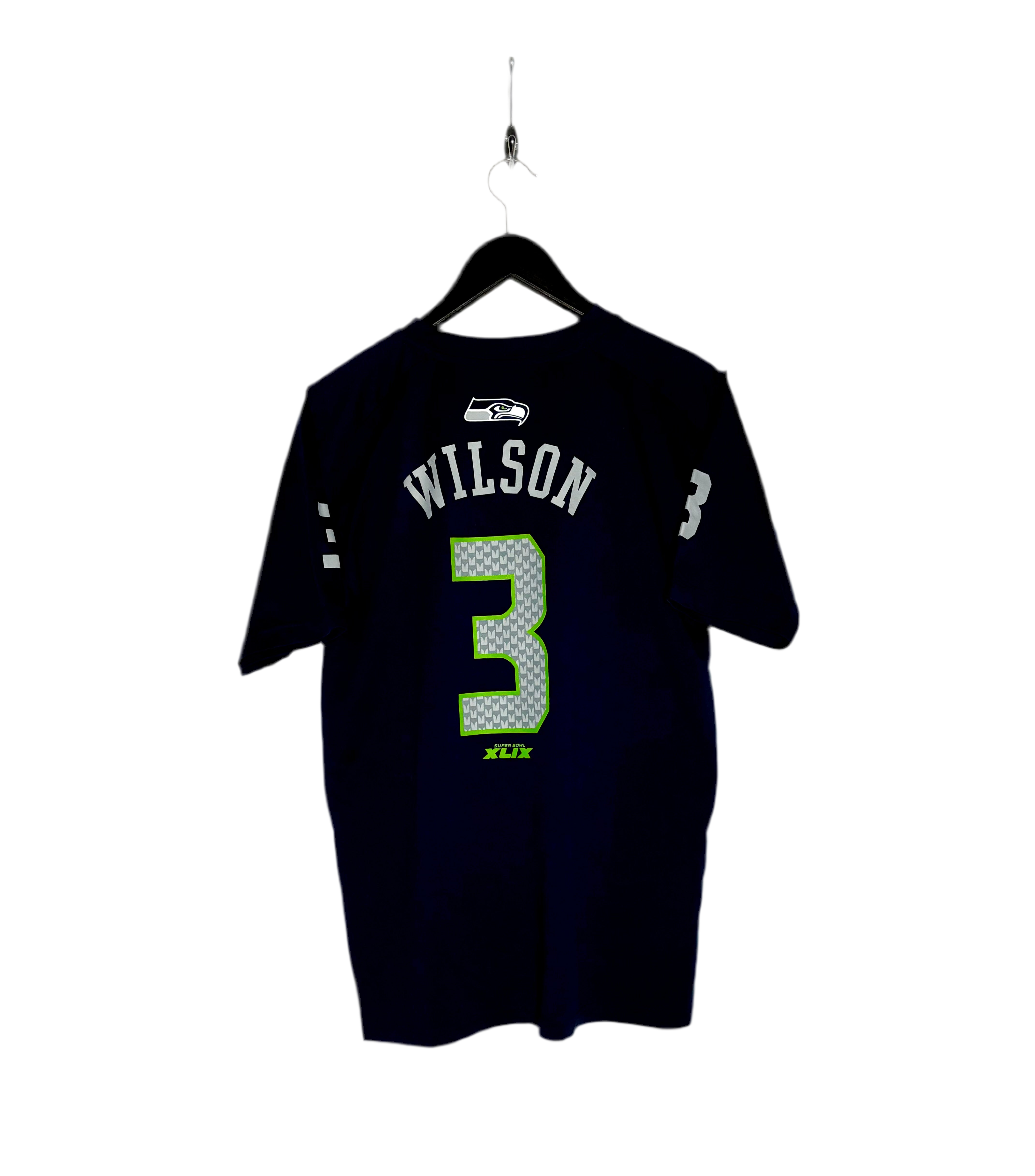 NFL Seattle Seahawks Jersey #3 Russell Wilson Blau Größe XL Kinder