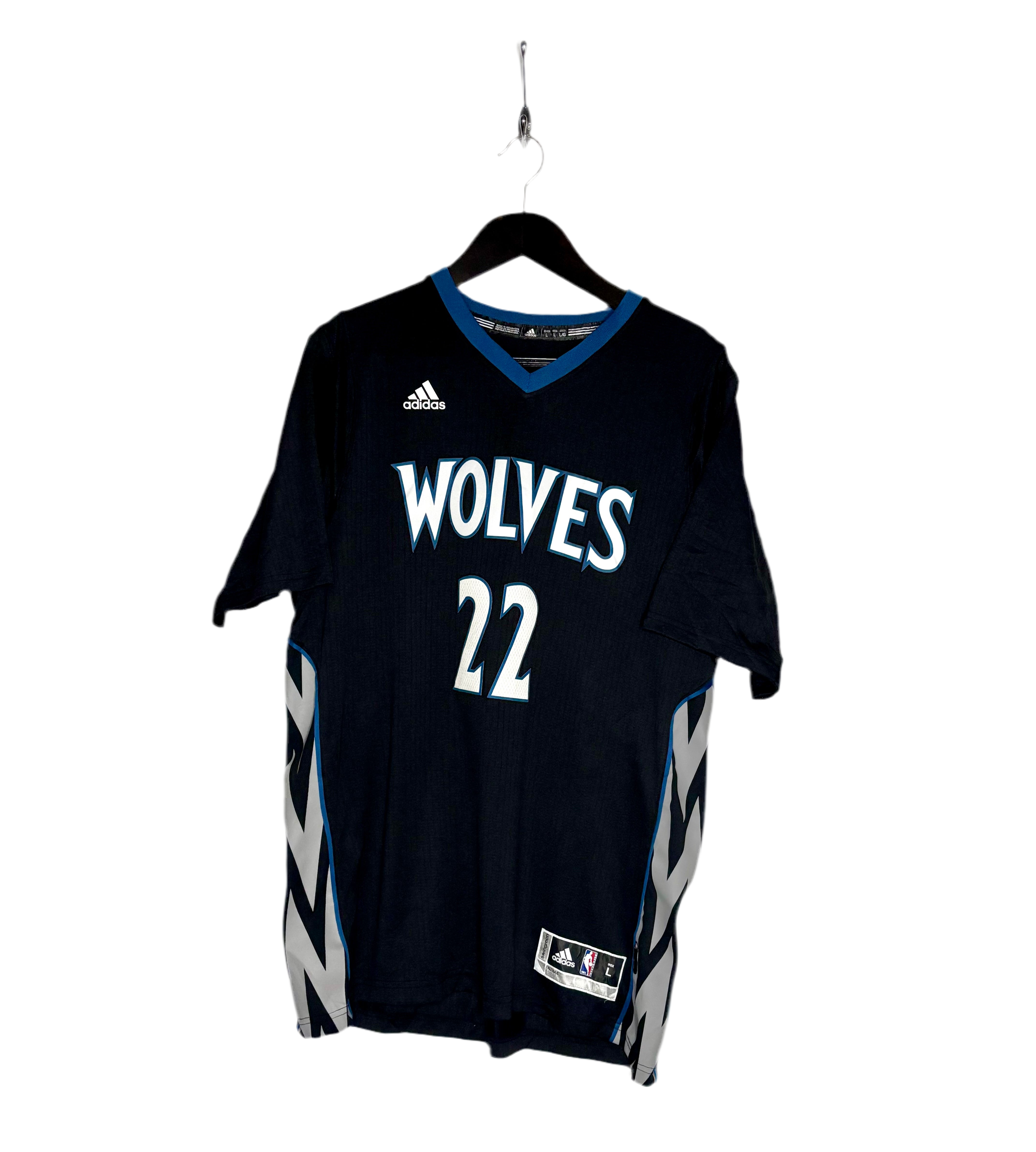 Adidas NBA Minnesota Timberwolves #22 Andrew Wiggins Schwarz Größe L