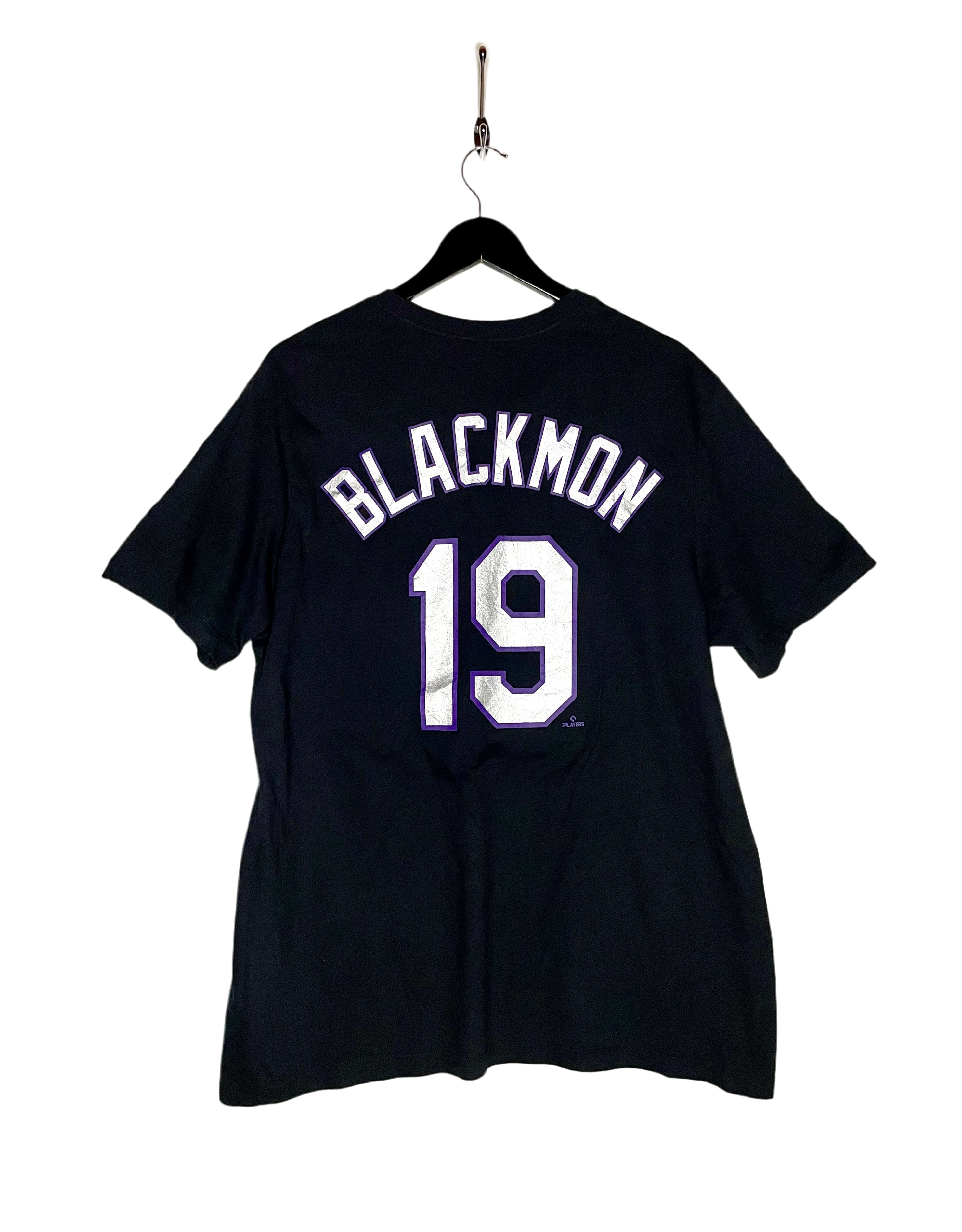 Nike T-Shirt Colorado Rockies #19 Blackmon Schwarz Größe XL