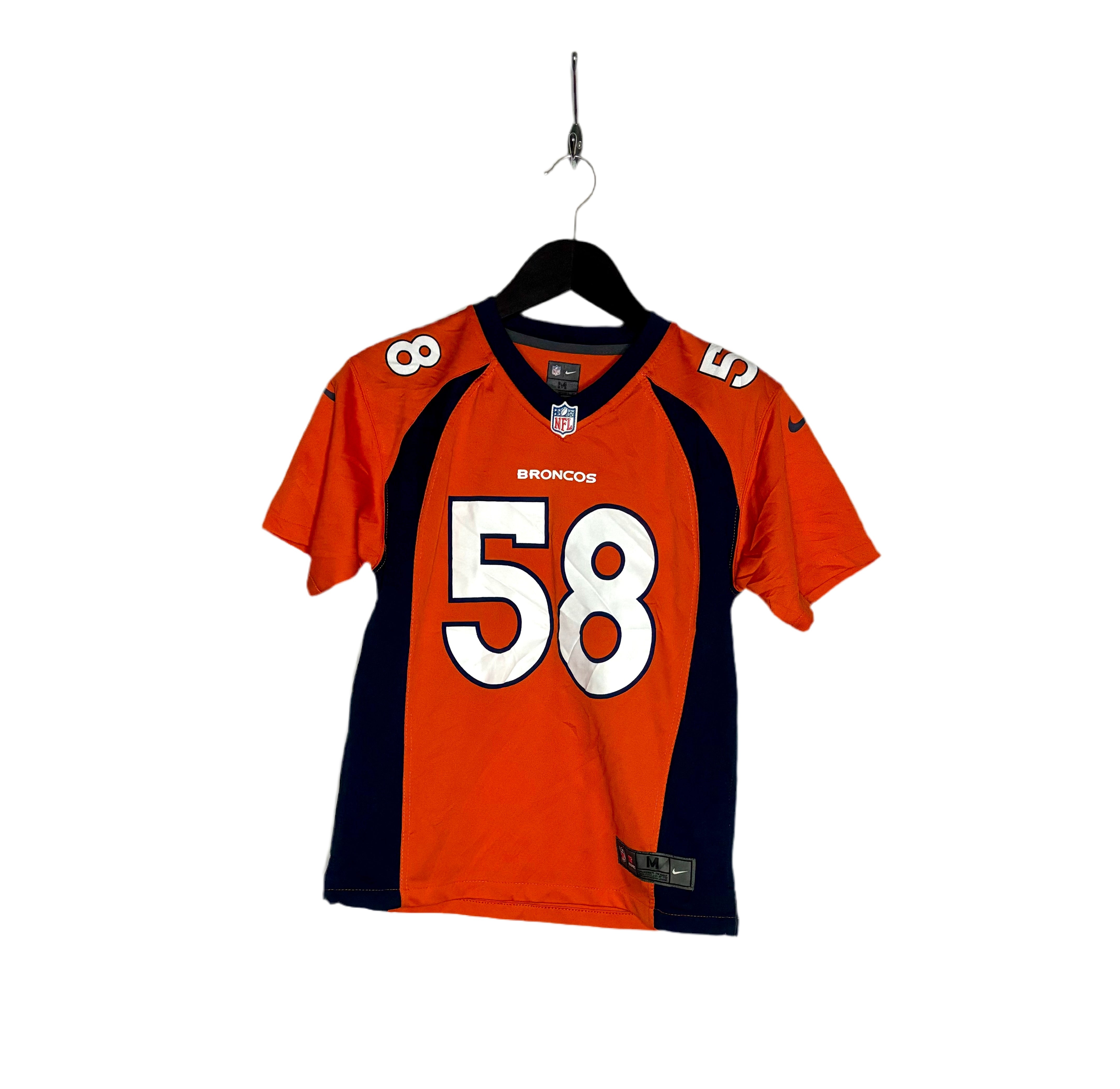 NFL OnField Jersey Denver Broncos #58 Von Miller Orange Größe M Kinder