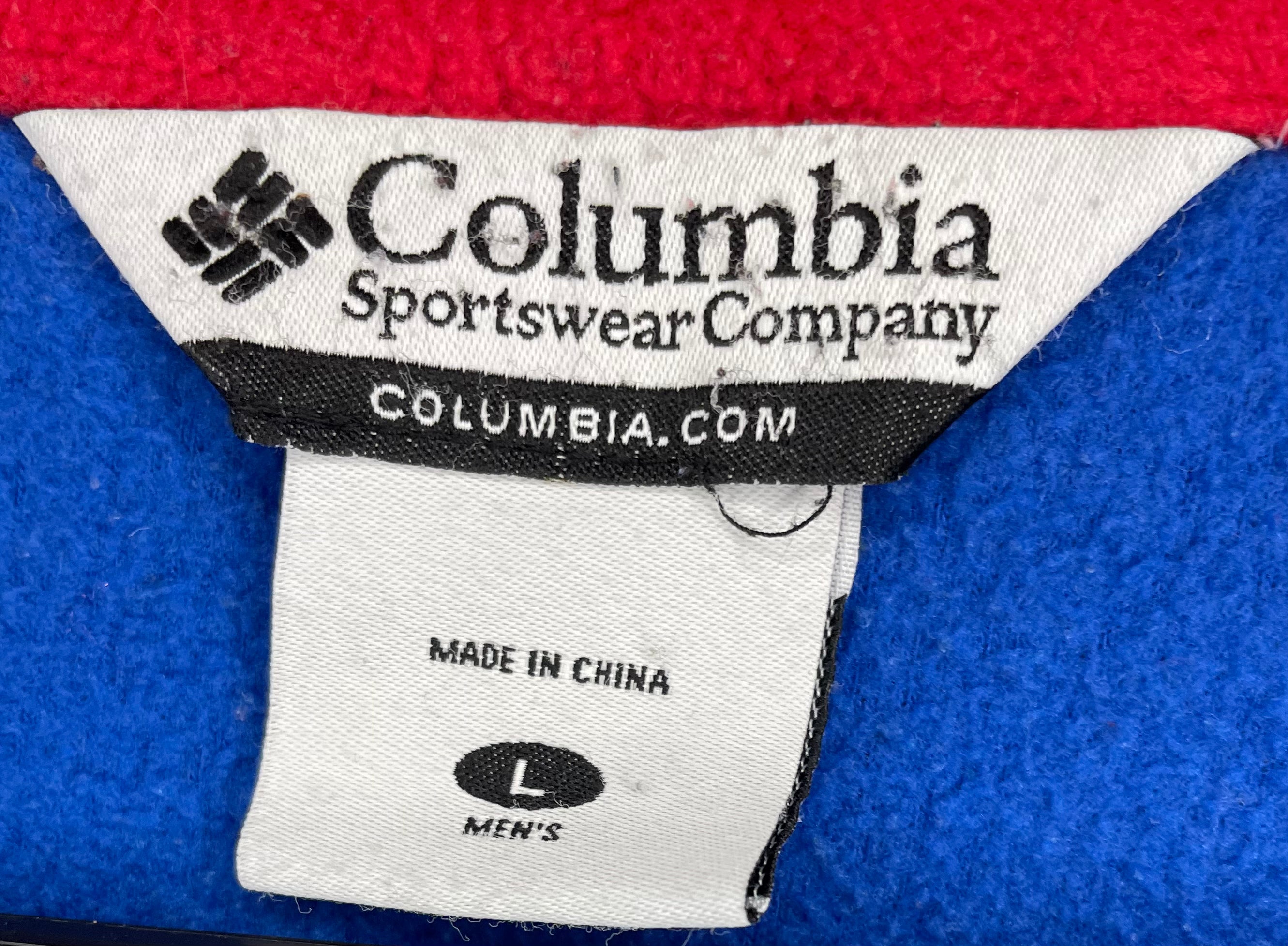 Columbia Vintage Fleece Jacke Blau/Rot Größe L