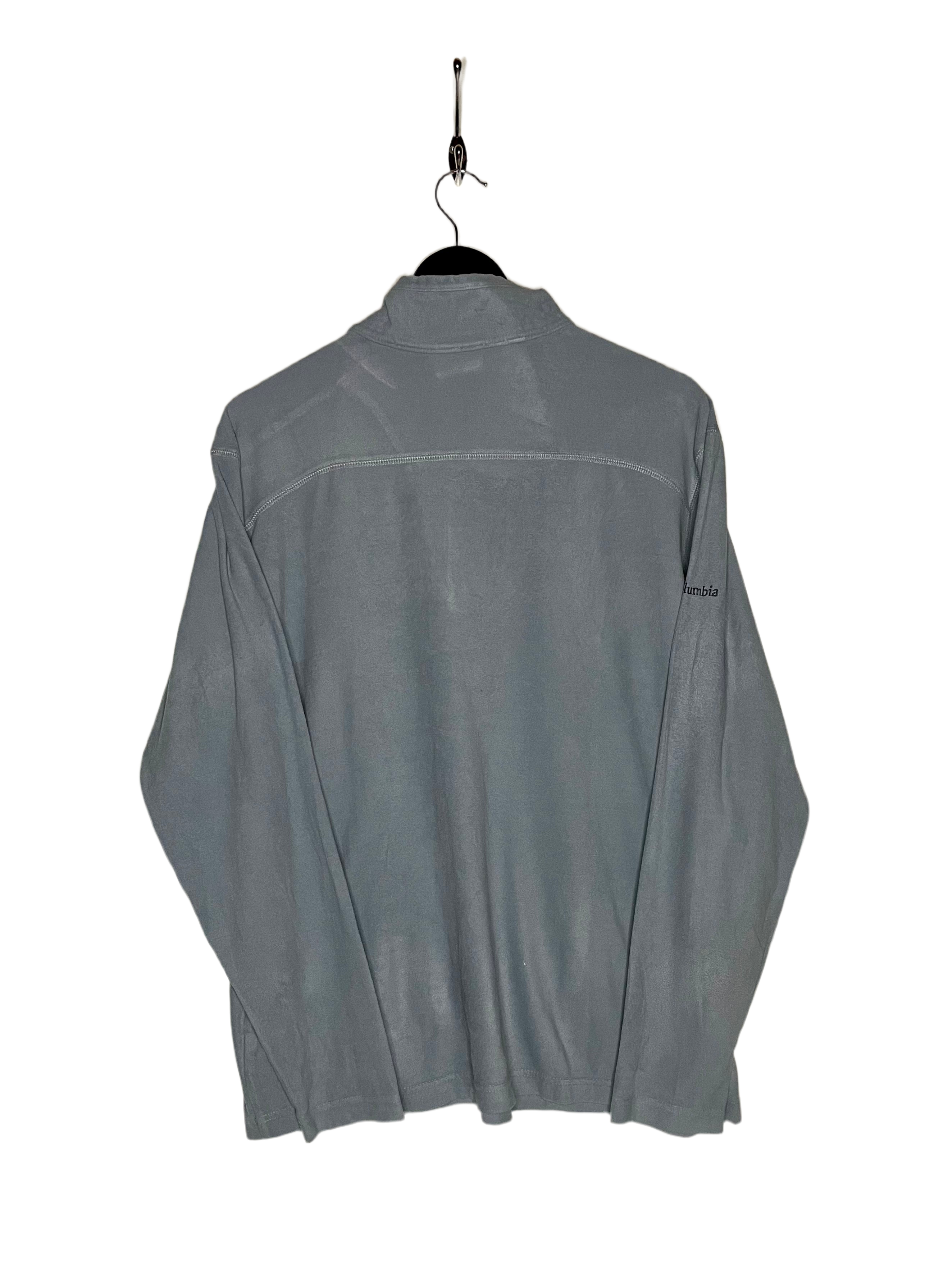 Columbia Vintage Q-Zip Fleece Sweater Blue Gray Size L