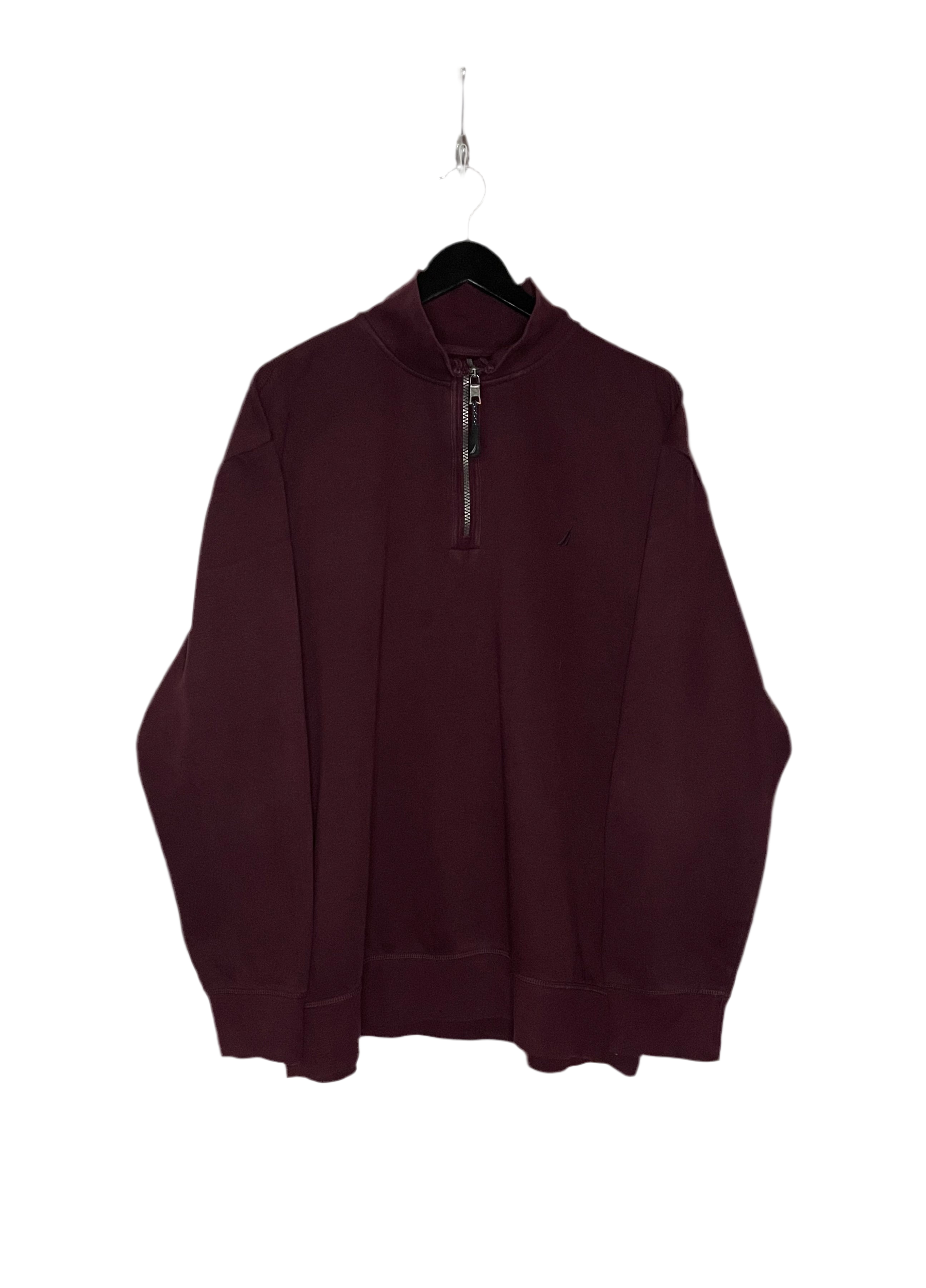 Nautica Vintage Q-Zip Pullover Rot Größe XXL