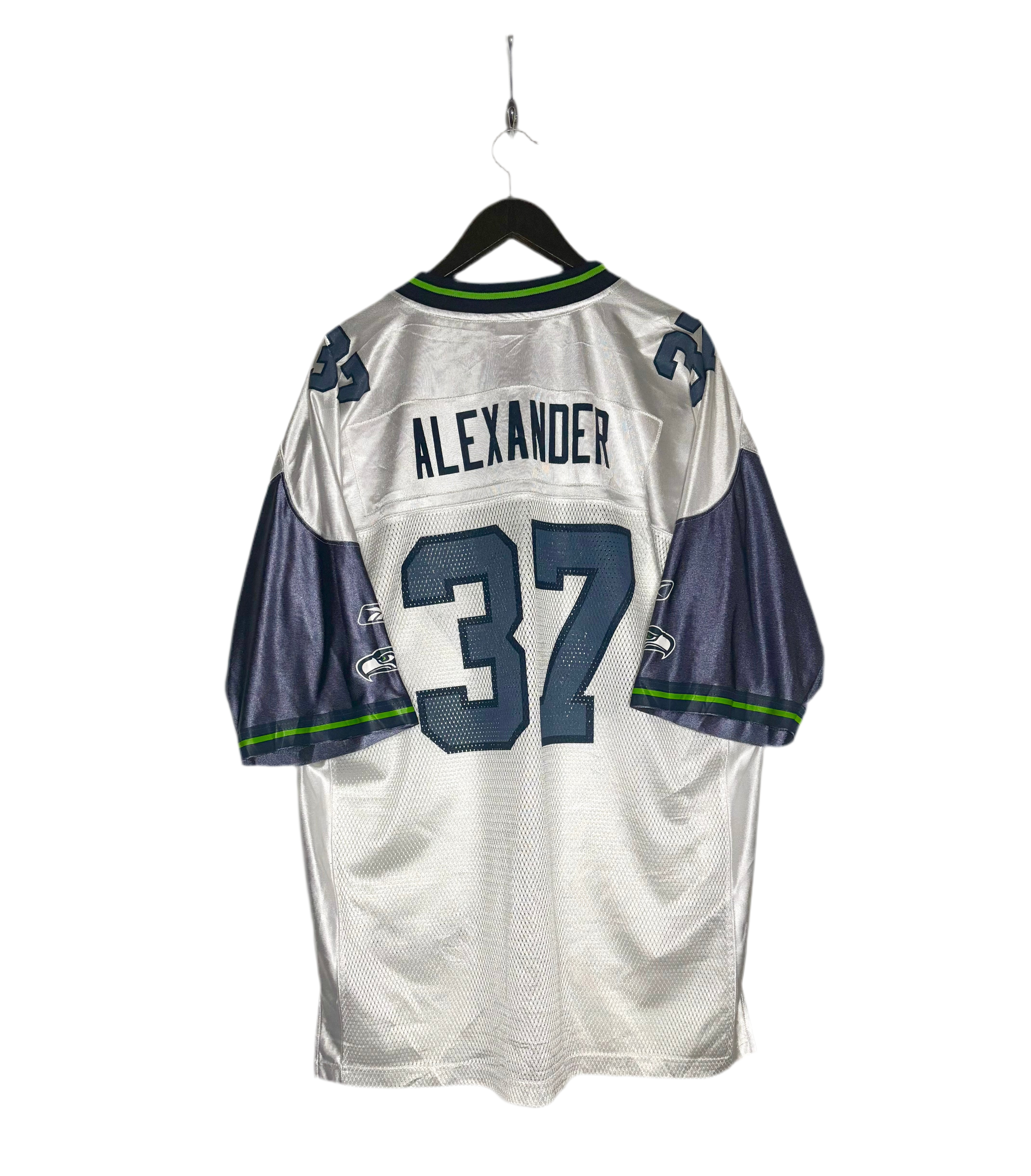 Reebok NFL Vintage Seattle Seahawks Jersey #37 Shaun Alexander Weiß Größe XL