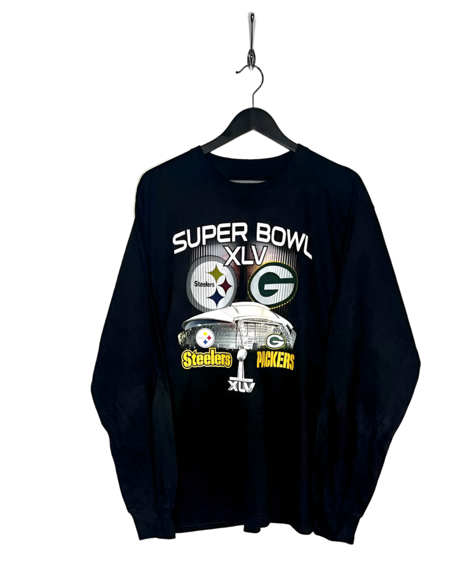 NFL Longsleeve Super Bowl XLV (2010) Steelers vs. Packers Größe L