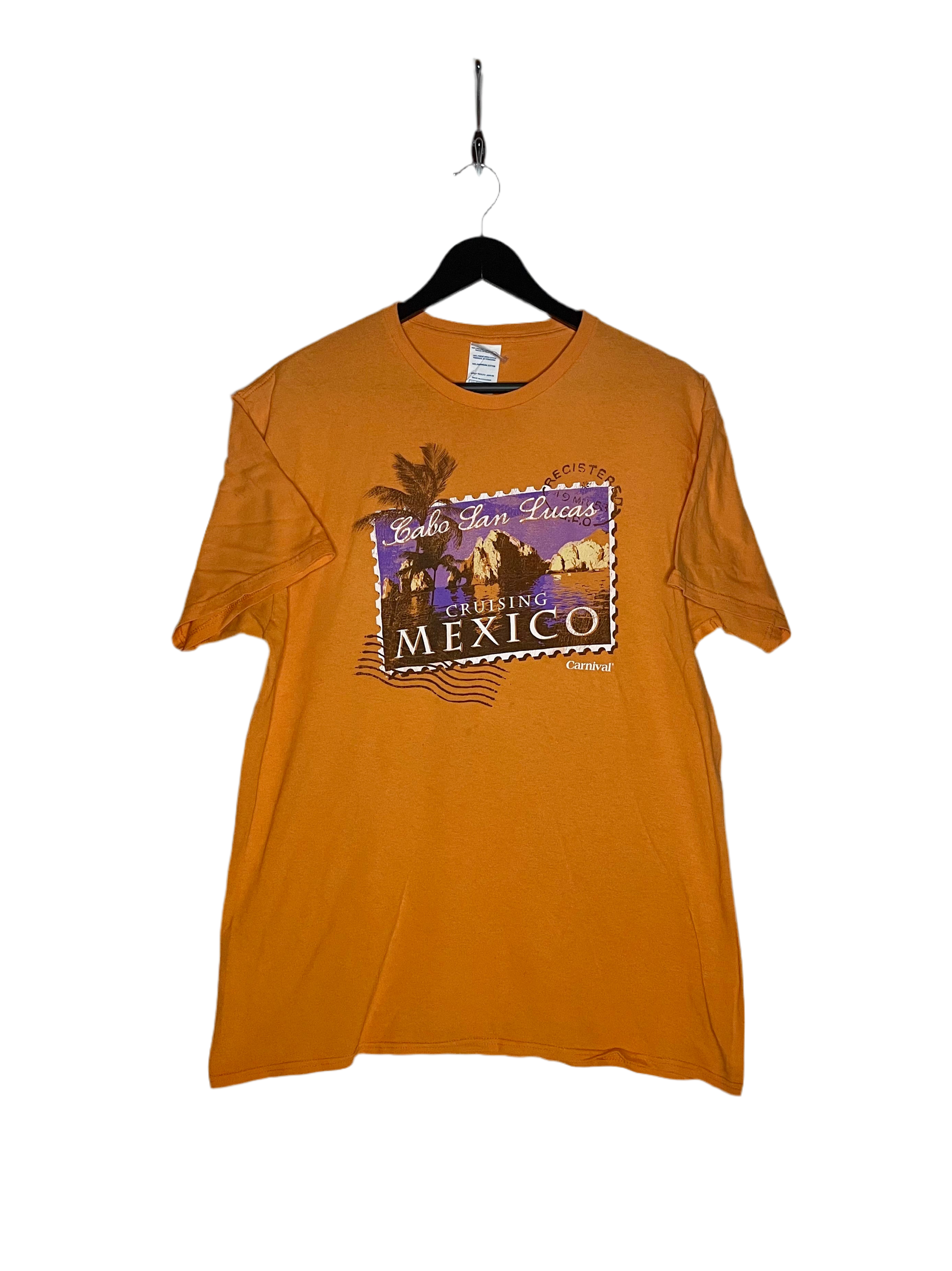 Vintage T-Shirt Mexiko Orange Größe L