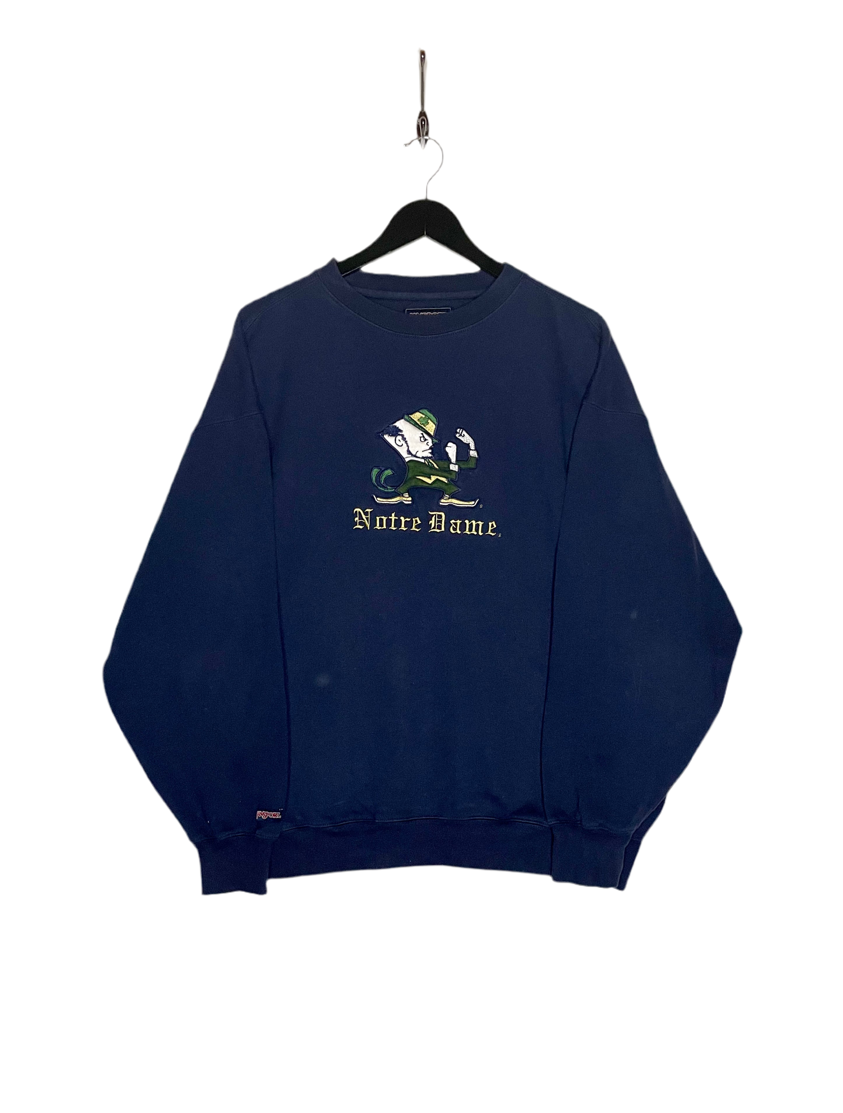 JANSPORT Vintage Sweater Notre Dame Blau Größe L