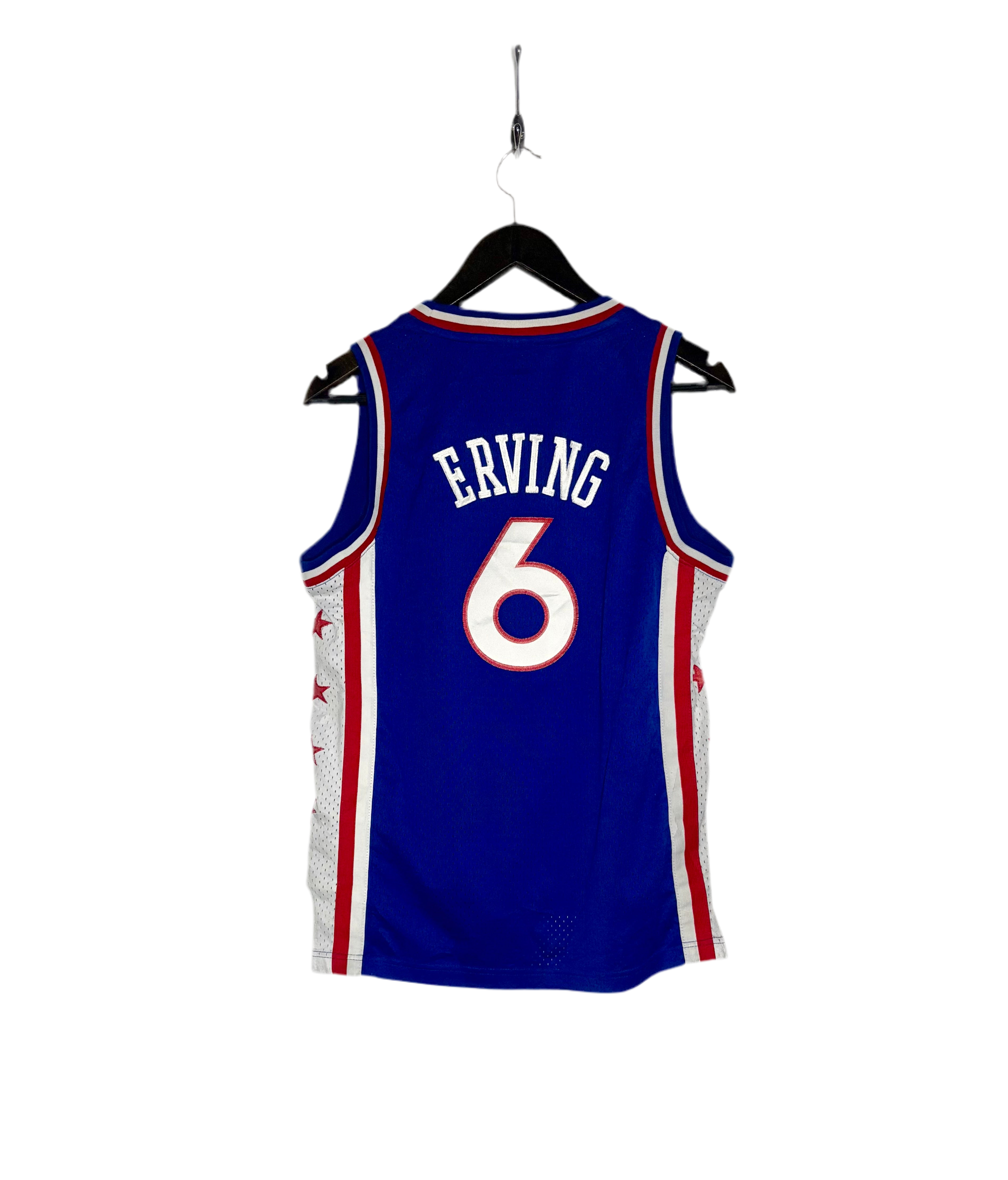 Reebok NBA Vintage Sixers Jersey #6 Julius Erving Blau Größe L Kinder