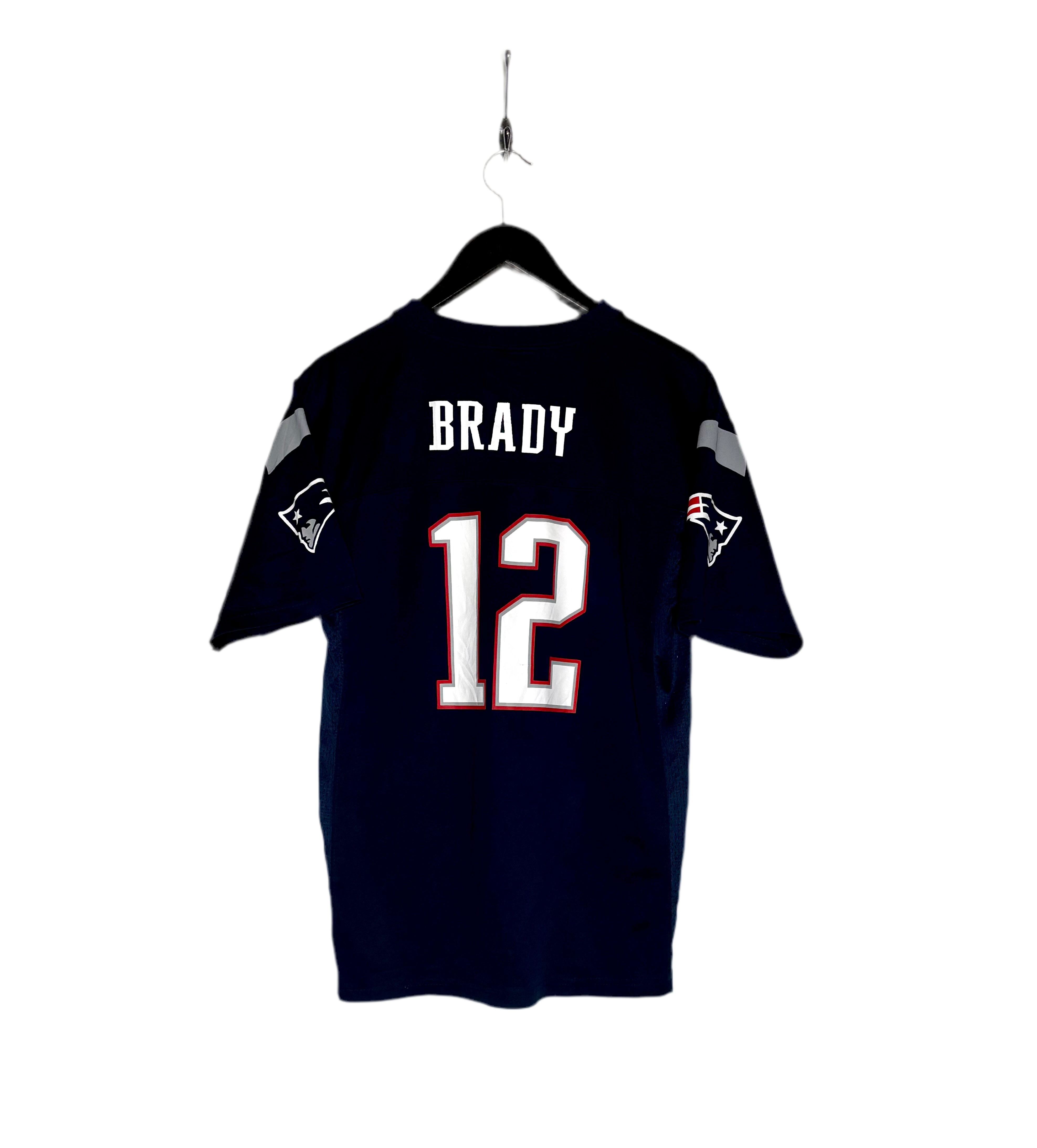 NFL New England Patriots Jersey #12 Tom Brady Blau Größe XL Kinder