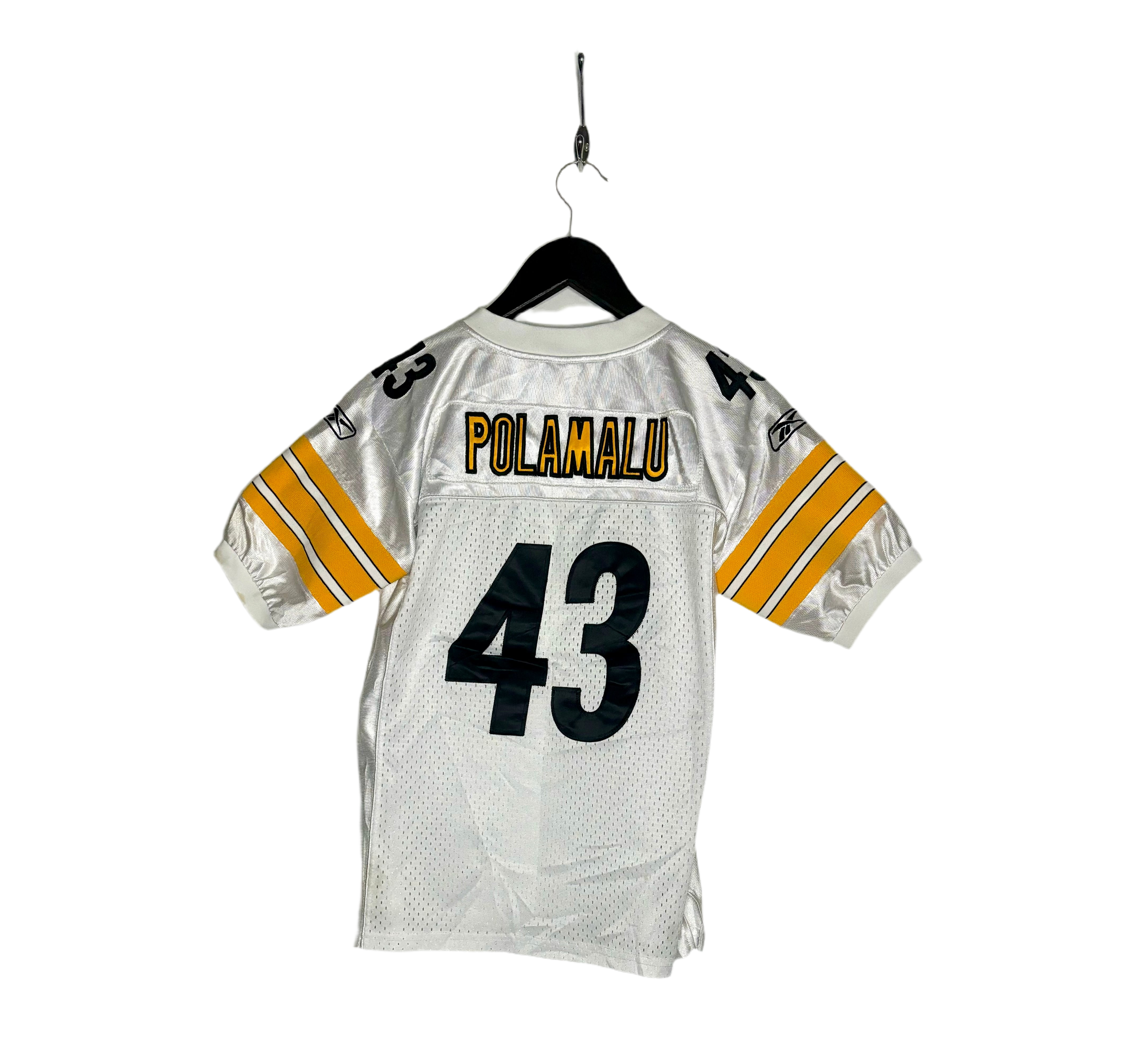 NFL Vintage Jersey Pittsburgh Steelers #43 Troy Palamalu Weiß Größe M Kinder